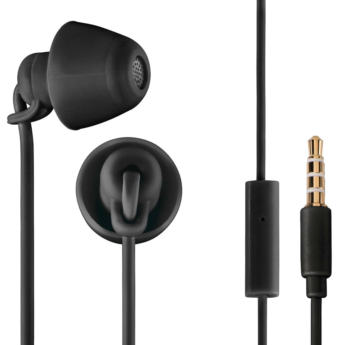 Thomson In-Ear-Kopfhörer »In Ear Kopfhörer mit Kabel und Geräuschunterdrückung, Mikrofon Schwarz«, Geräuschisolierung, Leichtes Headset, 3,5-mm-Klinkenstecker