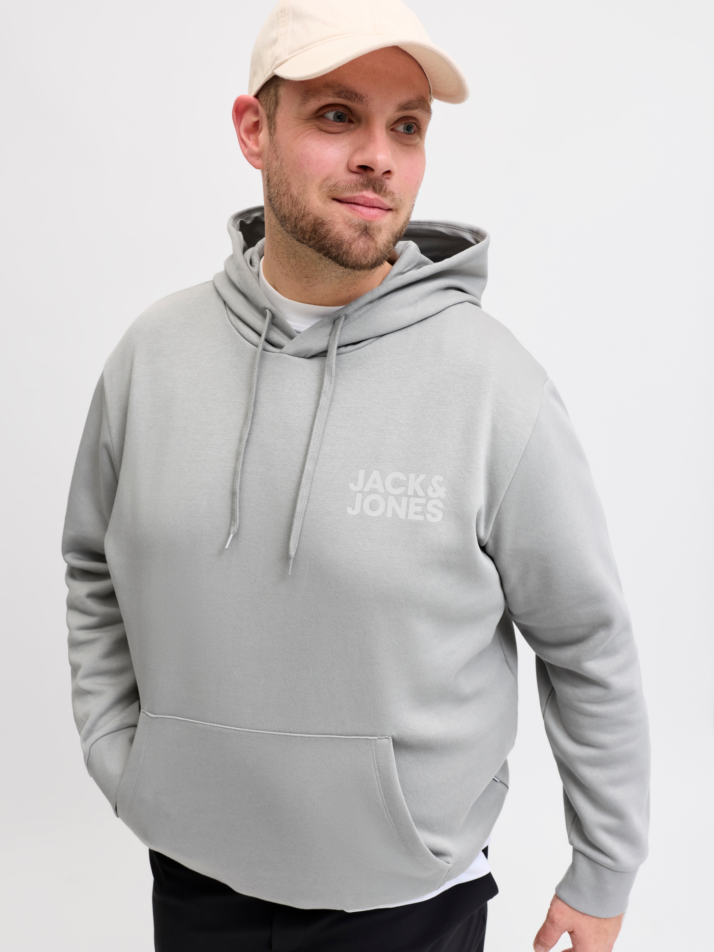 Jack & Jones PlusSize Kapuzensweatshirt »JJECORP LOGO SWEAT HOOD NOOS PLS«, Baumwollmischung, regular fit

