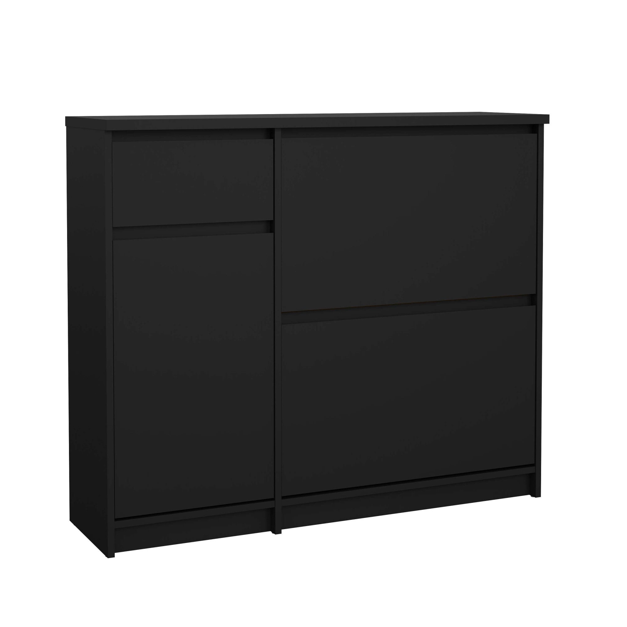 INOSIGN Schuhschrank »Naia Schuhaufbewahrung, Schuhkommode, Schuhregal, Modernes Design«, mit 2 Klappen und 1 Tür und 1 Schublade, Praktisch, Breite 109 cm
