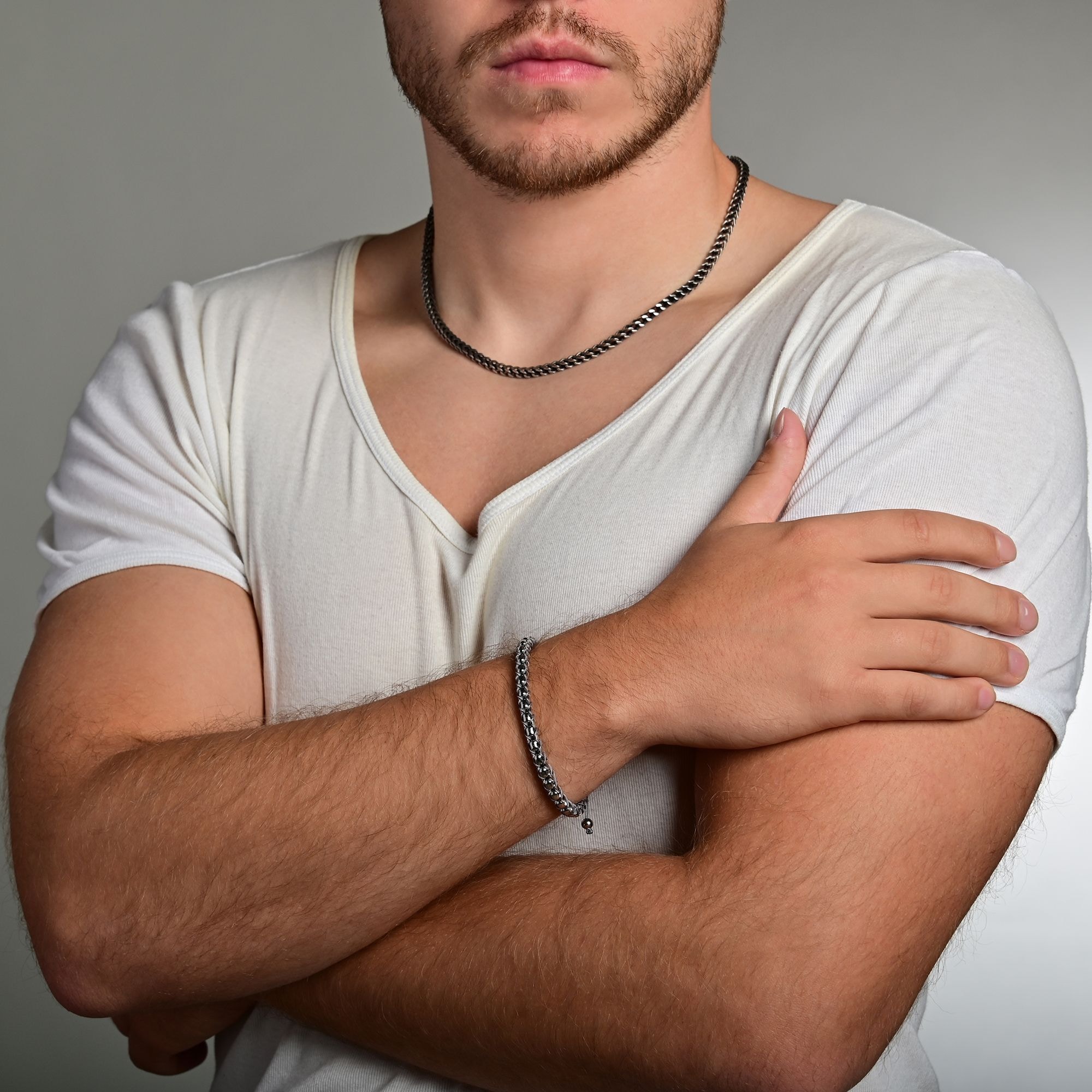Adelia´s Armband »Herren Armband aus Edelstahl 19 cm«