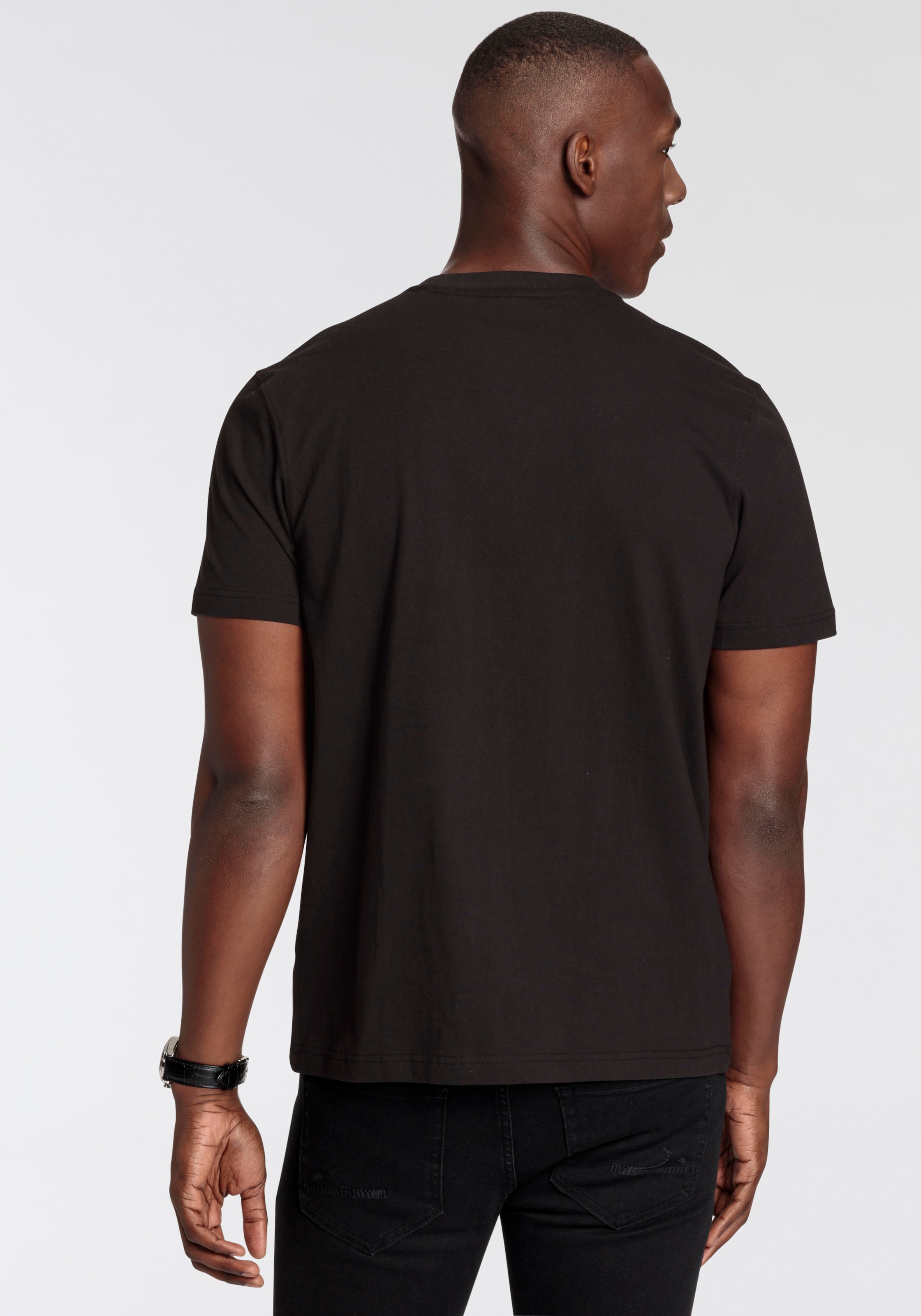 DELMAO T-Shirt, Kurzarm, mit coolem Print, Rundhalsausschnitt, aus 100% Baumwolle