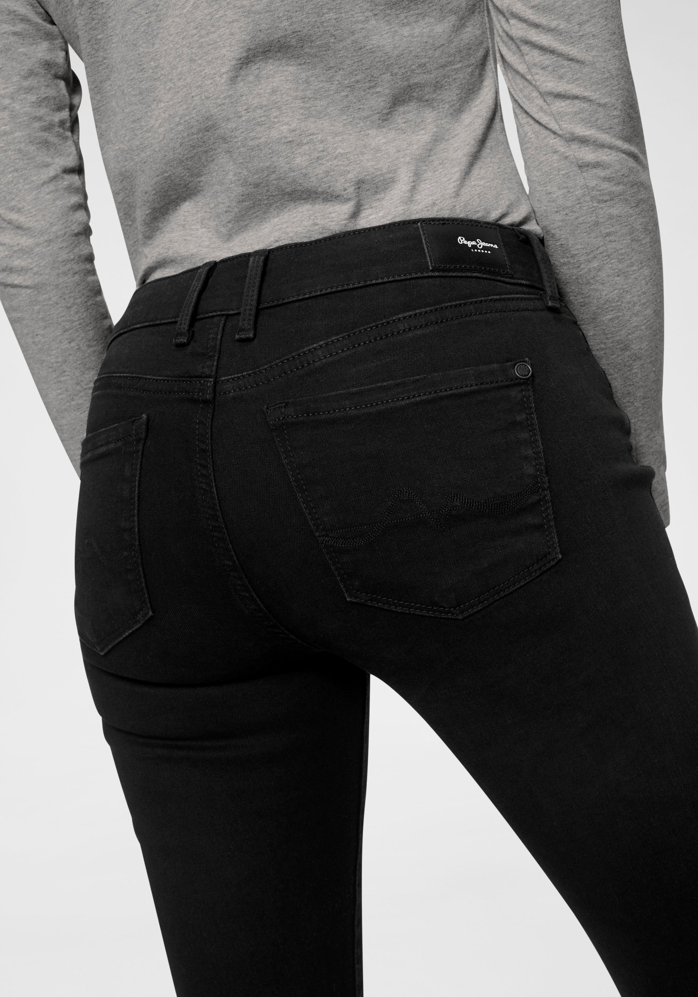 Pepe Jeans Skinny-fit-Jeans Bund und OTTO 1-Knopf im 5-Pocket-Stil »SOHO«, bestellen Stretch-Anteil online mit bei