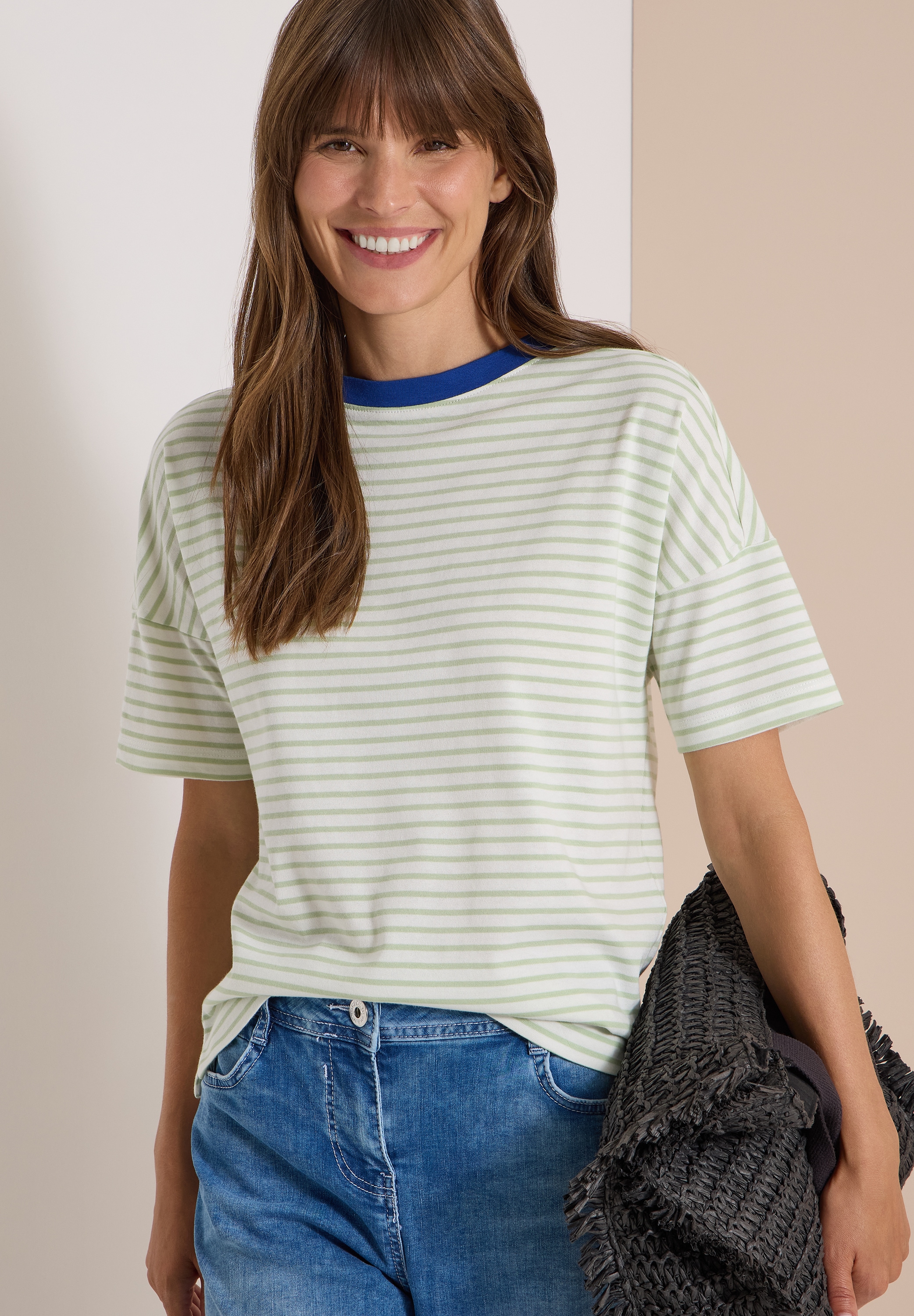 Cecil T-Shirt Jerseyshirt mit Streifen, Baumwolle