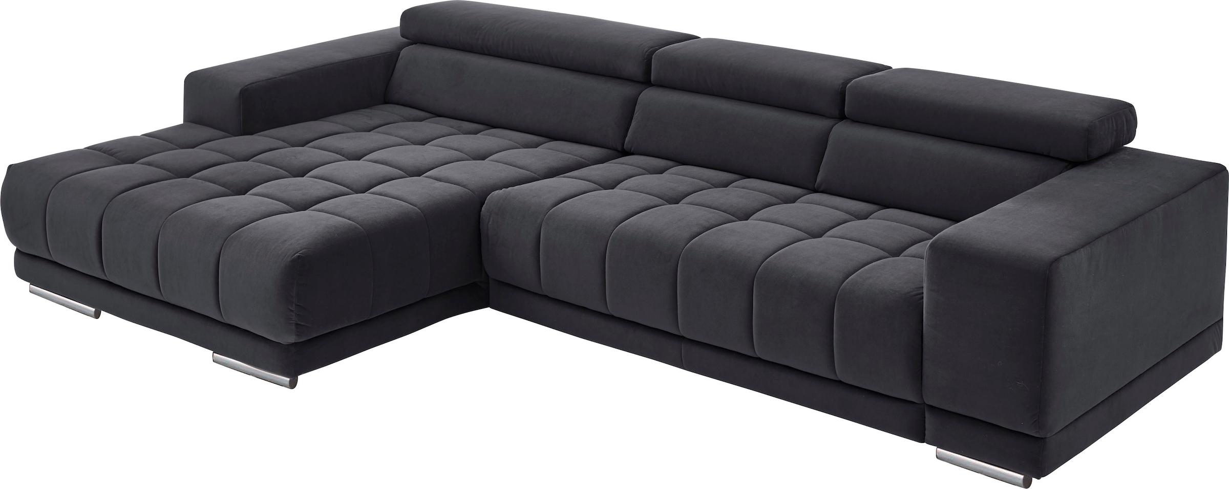 Die PlanBar Ecksofa »MP-IN15053 L-Form extra breiter Schenkel« mit Kopfteilverstellung, wahlweise mit manueller Vorziehbank