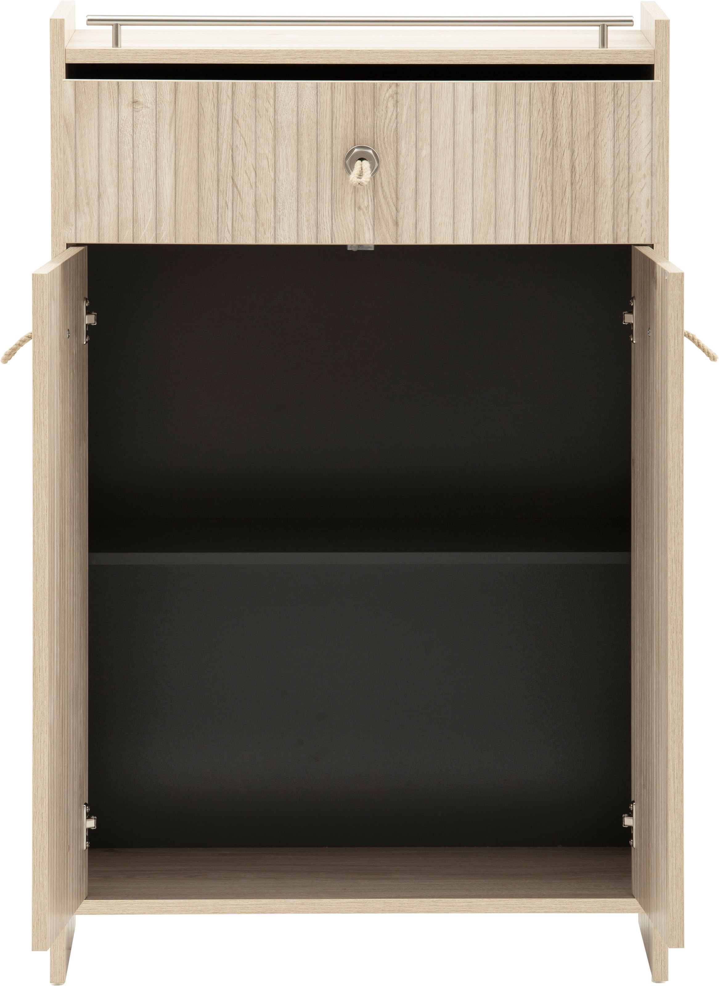 Schildmeyer Midischrank »SONDERBY, 2 Türen & Schublade, Höhe 104,2 cm, MADE IN GERMANY« 1 Stk. tlg. Seilgriffe im maritimen Look, MADE IN GERMANY