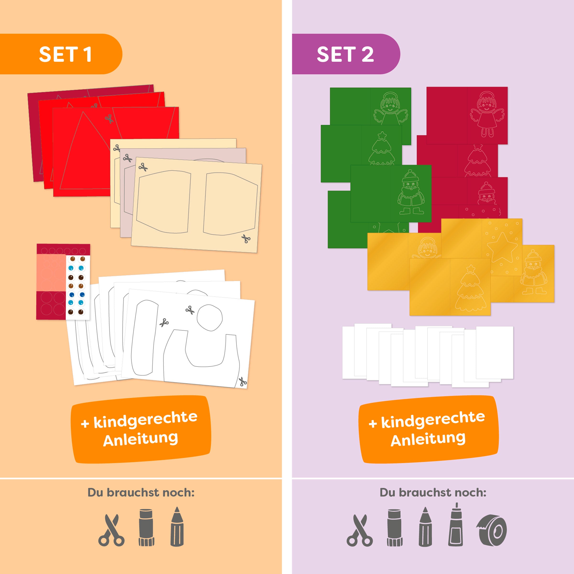 Haba Kreativset »2er Bastelsets Erstes Basteln Weihnachten«