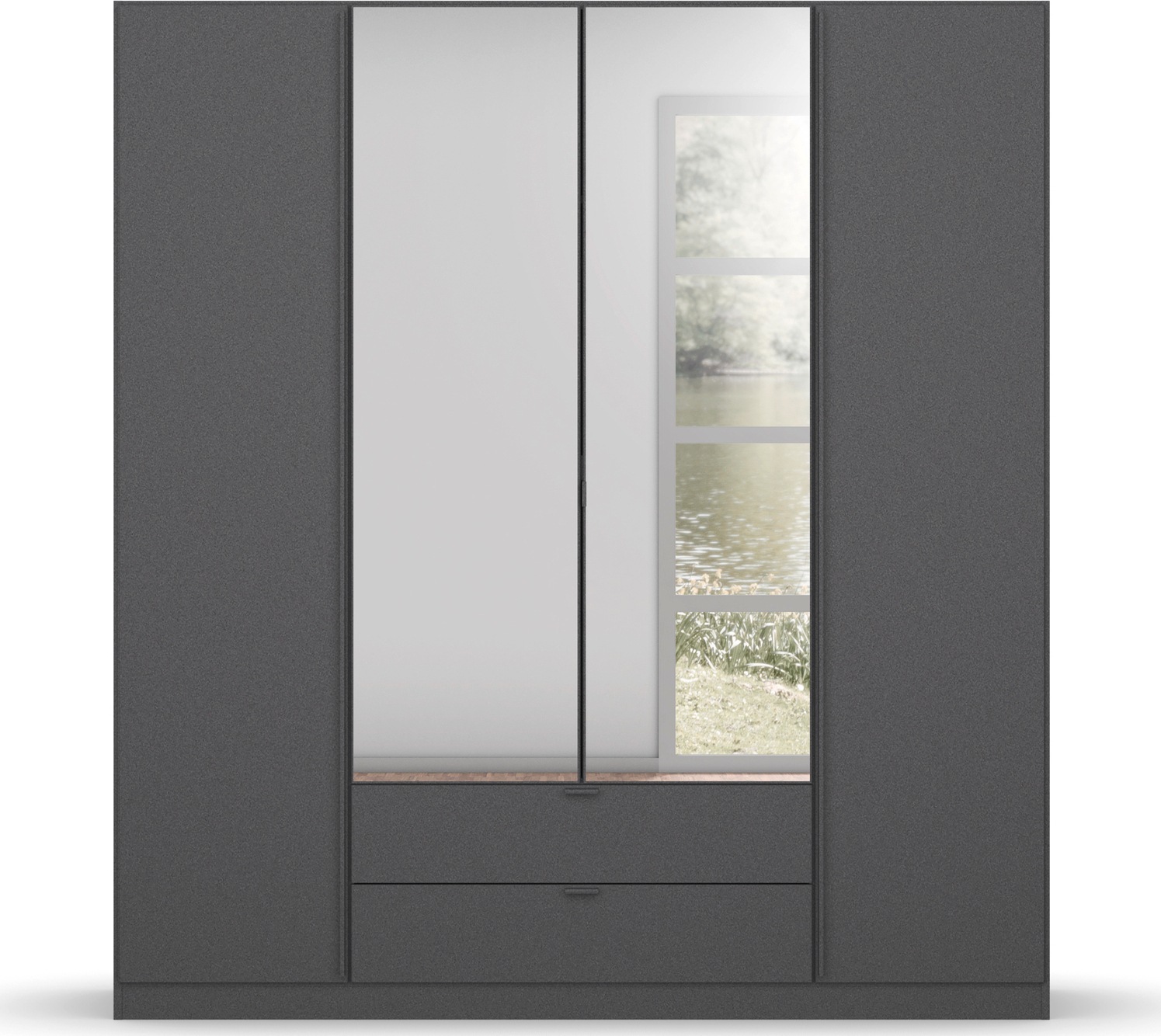 rauch Drehtürenschrank »StyleUp«, Typ Monochrome mit eleganten, langen Griffstangen in Schrankfarbe