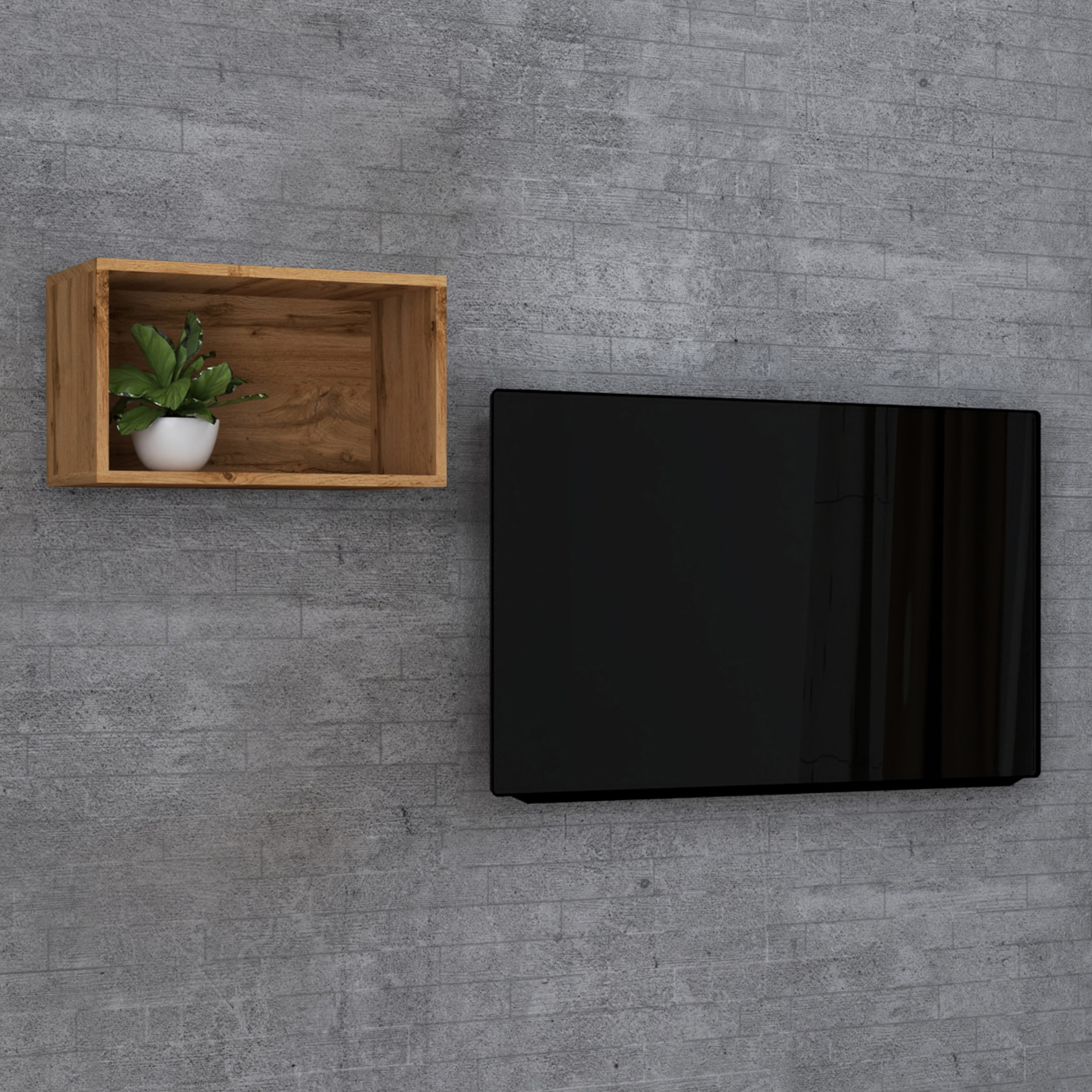 VCM Wandregal »Holz Wandregal Hängeregal Wandboard Regal Arila S«
