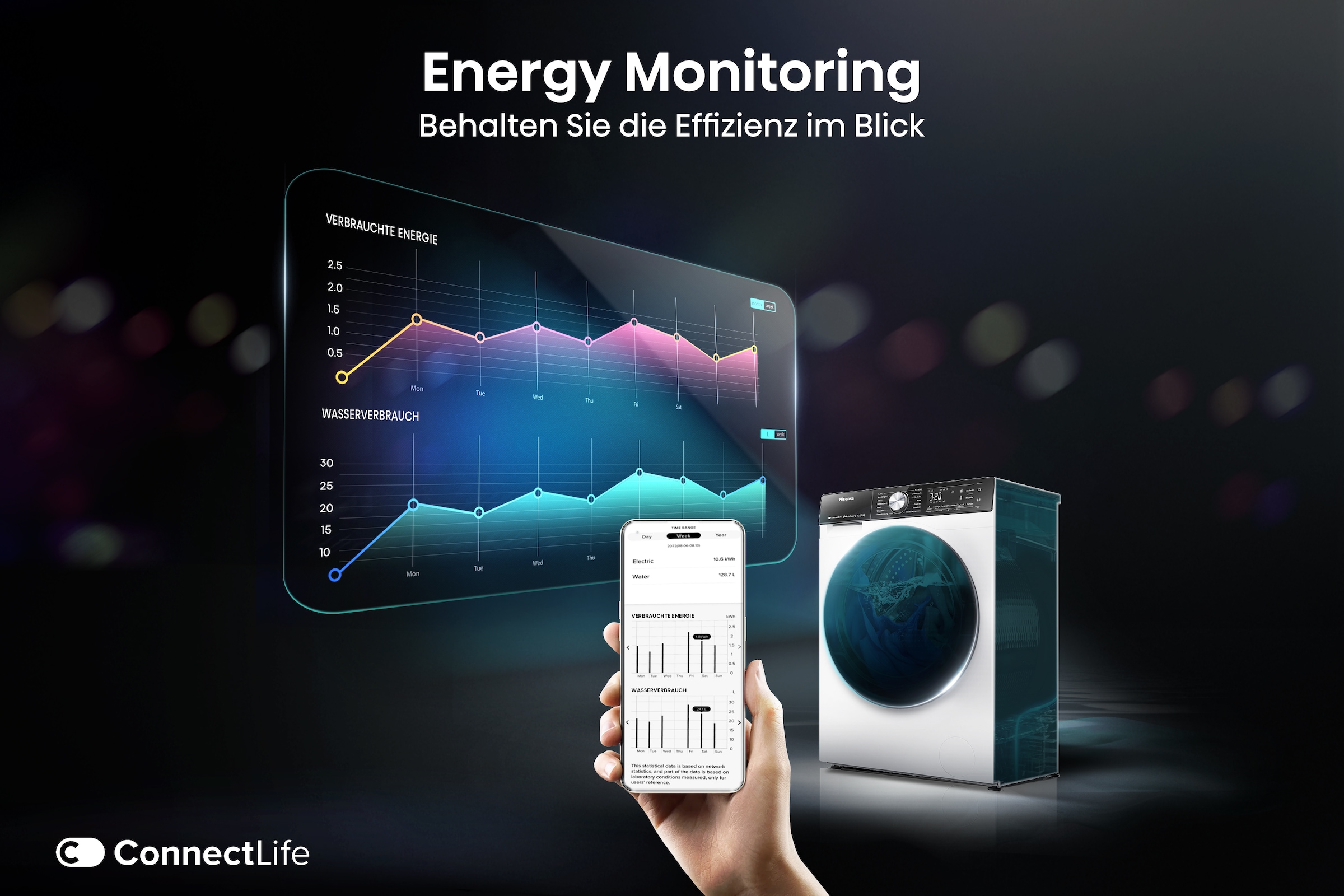 Hisense Waschtrockner »WD5S1045BW«, 10,5kg/ 6kg
