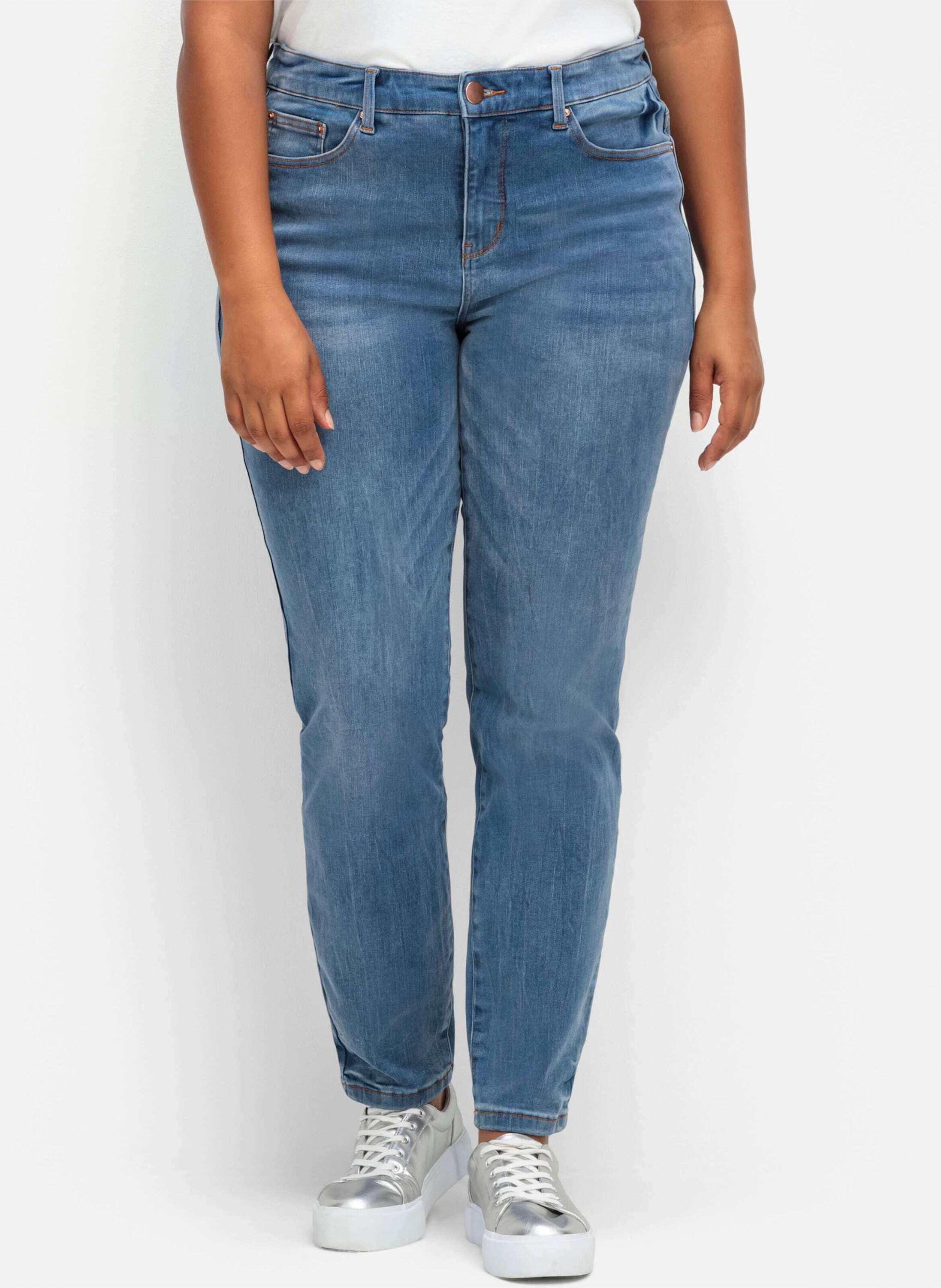 Sheego Bequeme Jeans »Stretch-Jeans Skinny Jeans mit Bodyforming-Effekt« Skinny mit Bodyforming-Effekt