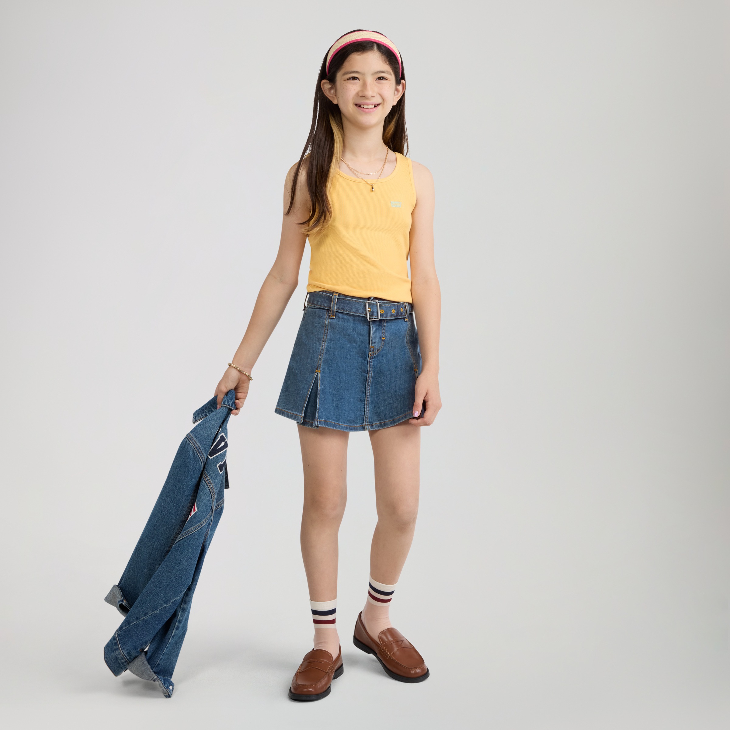 Levi's® Kids Jeansrock »LVG PLEATED SKORT W BELT« Denim-Rock-Shorts mit Jeans-Gürtel - für Girls