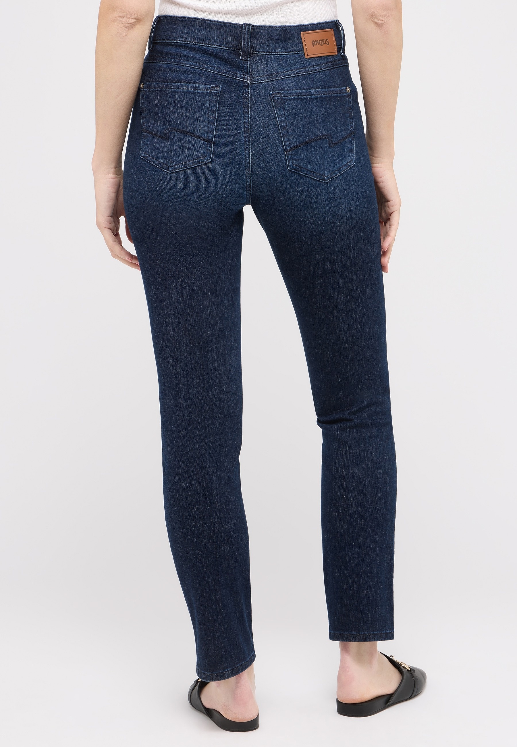 ANGELS Straight-Jeans »CICI« Straight-Schnitt, Slim fit Passform, aus Baumwollmischung