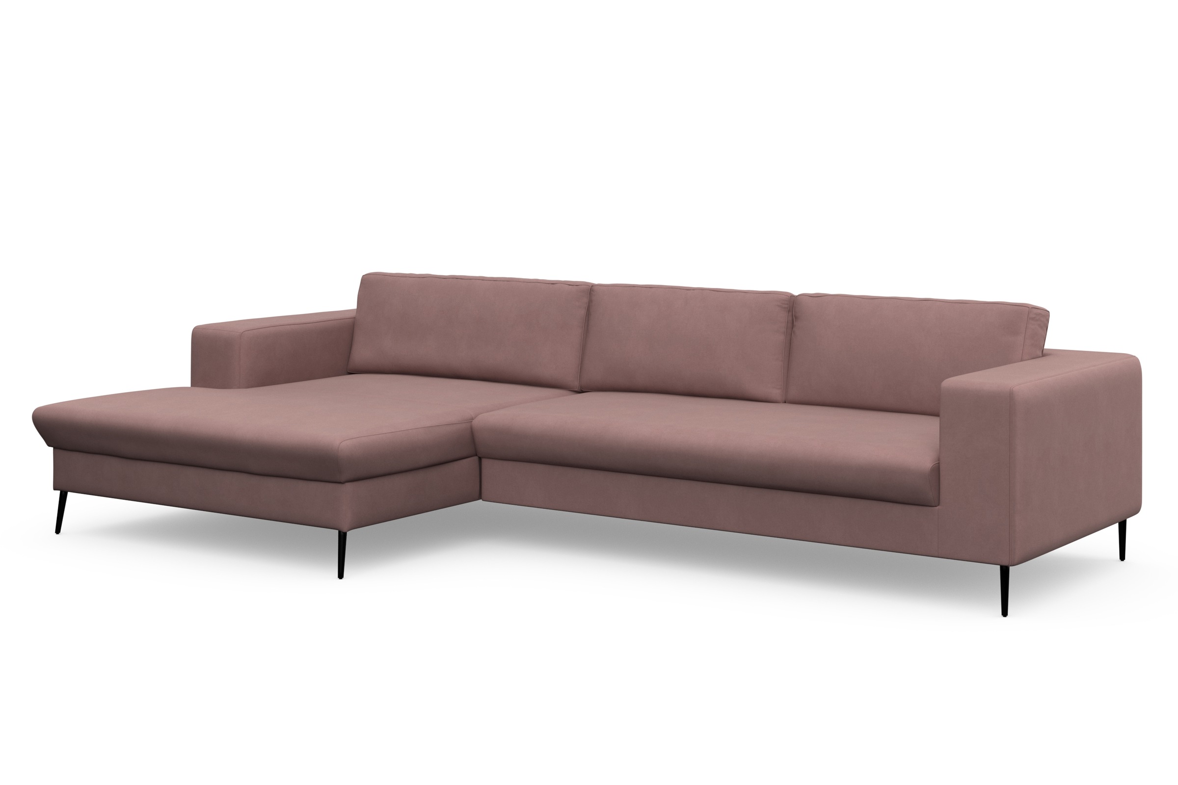 DOMO collection Ecksofa »Modica, zeitlos und elegant, L-Form«, moderne Optik mit extrabreiter Recamiere, auch in Cord