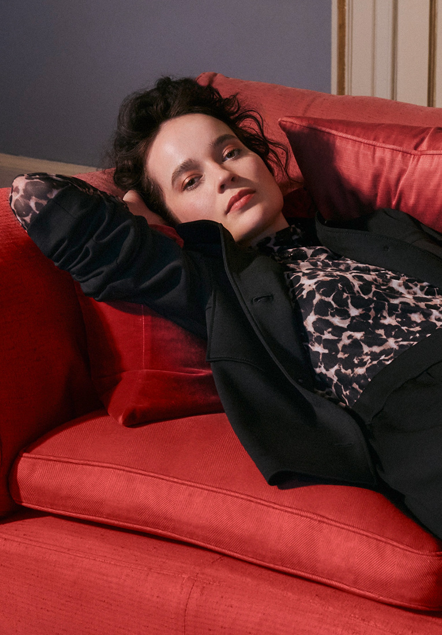 Betty&Co Langarmshirt »Leicht transparentes Shirt mit Stehkragen«