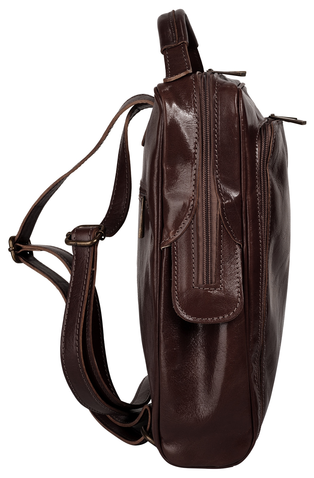 Piké Cityrucksack echt Leder, Made in Italy