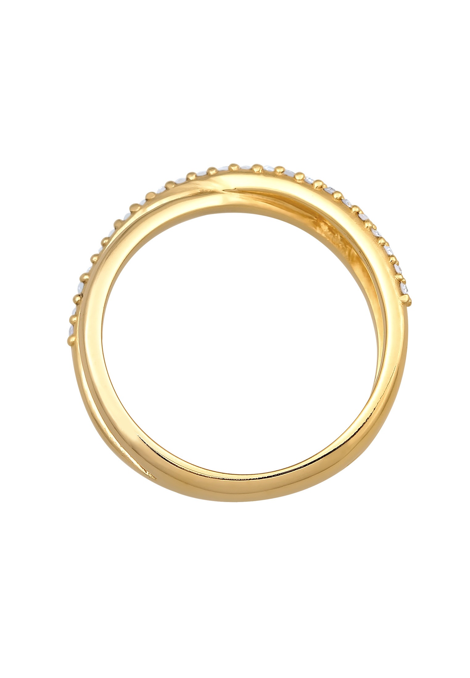 Elli Silberring »Ring Wickelring X Glamour 925 Silber, mit Kristallen von Swarovski®«