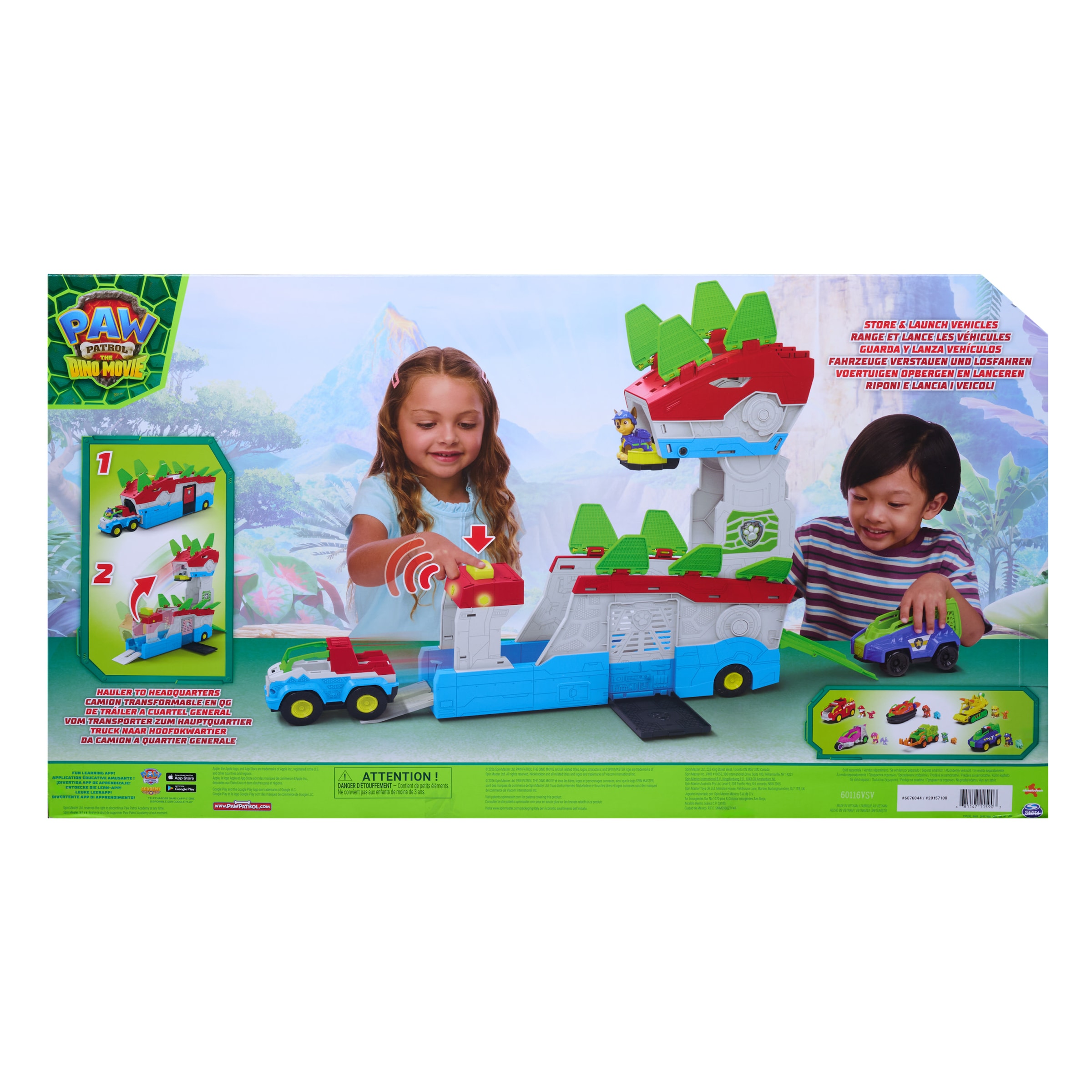 Spin Master Spielwelt »PAW Patrol: Der Dino Film, 2-in-1 Mobiles Dino-Hauptquartier« mit Licht- & Soundeffekten