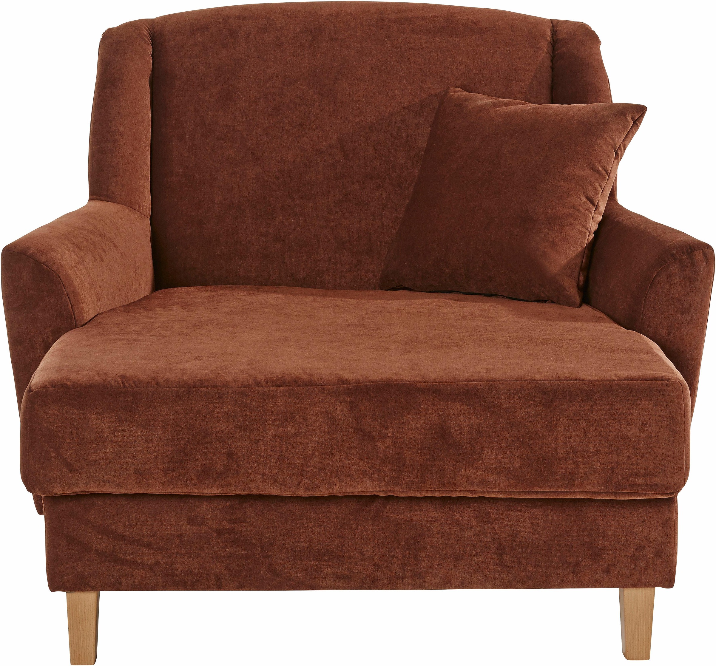 Max Winzer® XXL-Sessel »Julia, Megasessel mit Platz für 2, komfortabel und bequem«, Loungesessel in Ohrenbackenoptik, zeitlos und elegant, Holzfuß