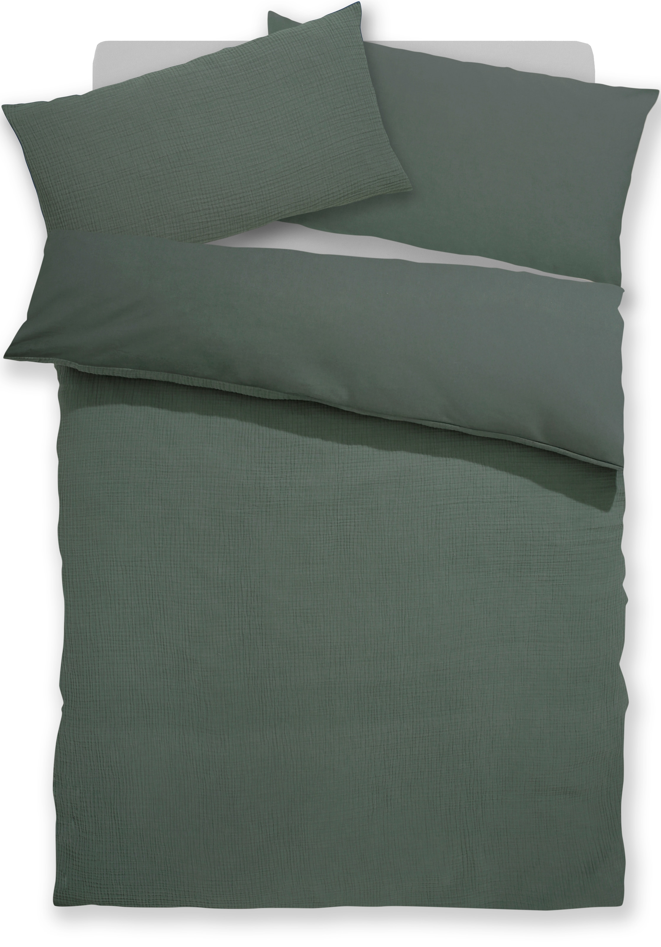 OTTO home Wendebettwäsche »Sari3« 2 Stk. NEUHEIT: aus 100% Baumwolle in weichem Musselin, Rückseite Renforcé