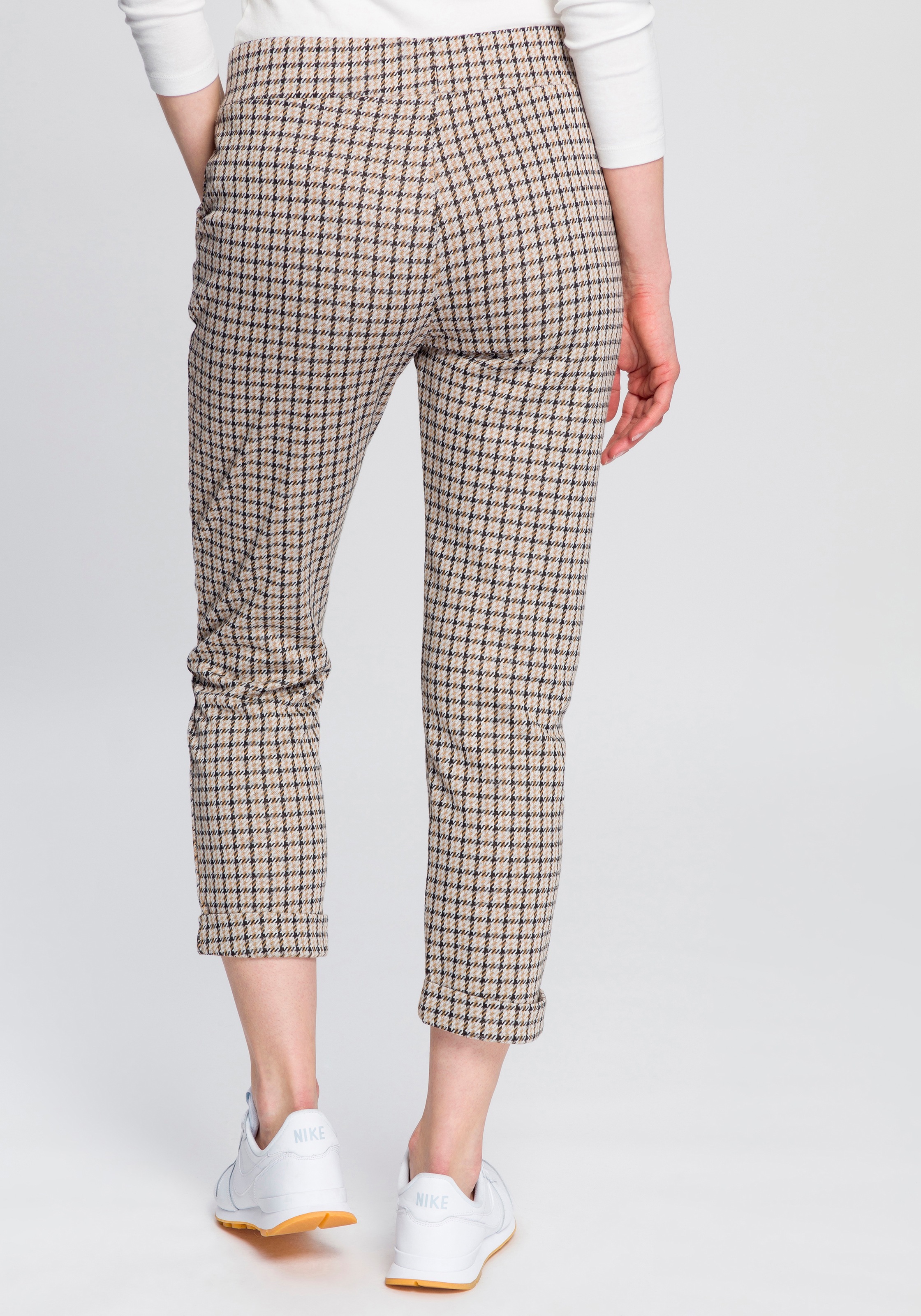 Herrlicher 7/8-Hose »HESTER«, Schlupfhose mit Hahnentrittmuster