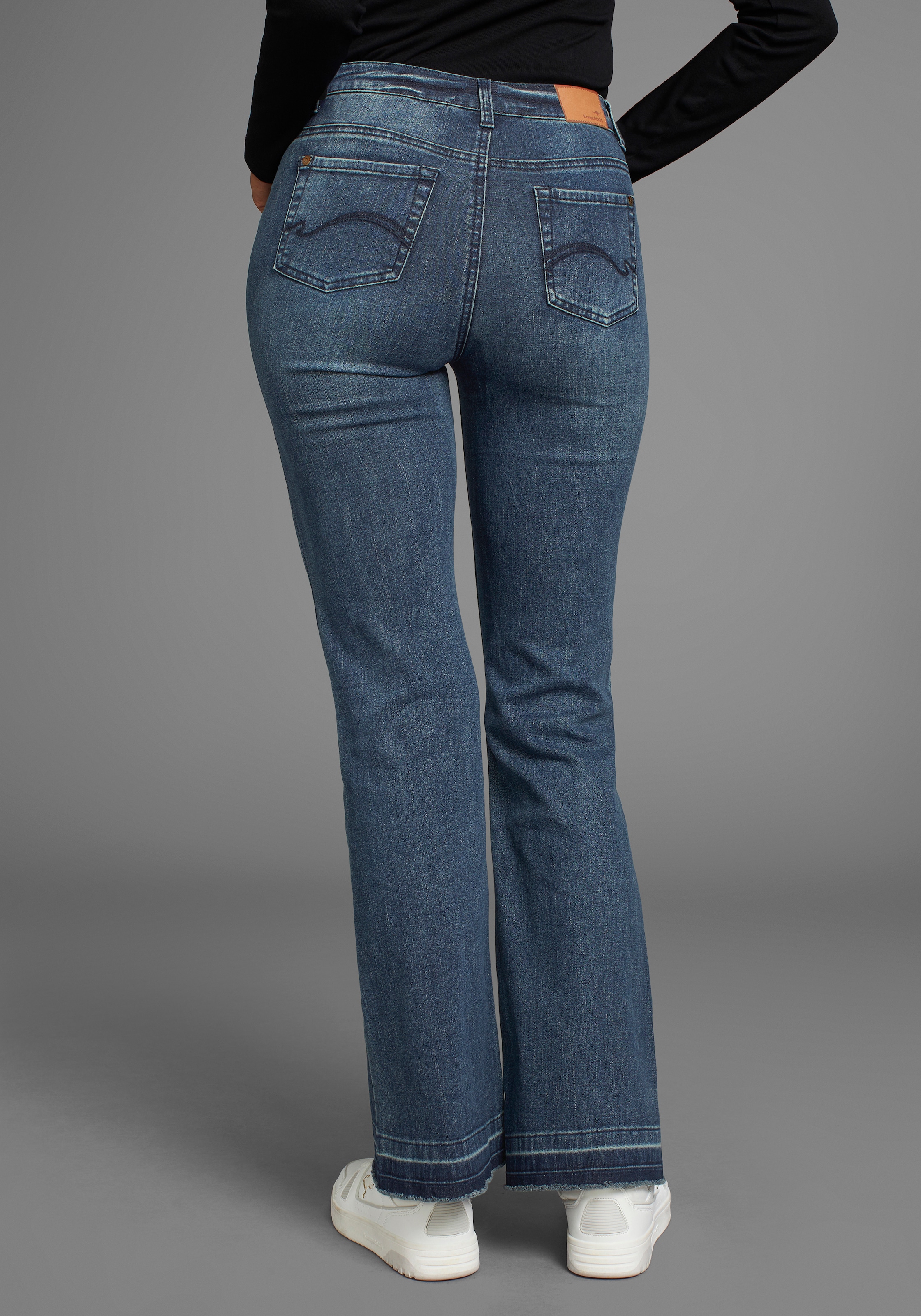 KangaROOS Weite Jeans, Flare Weite Jeans High Waist