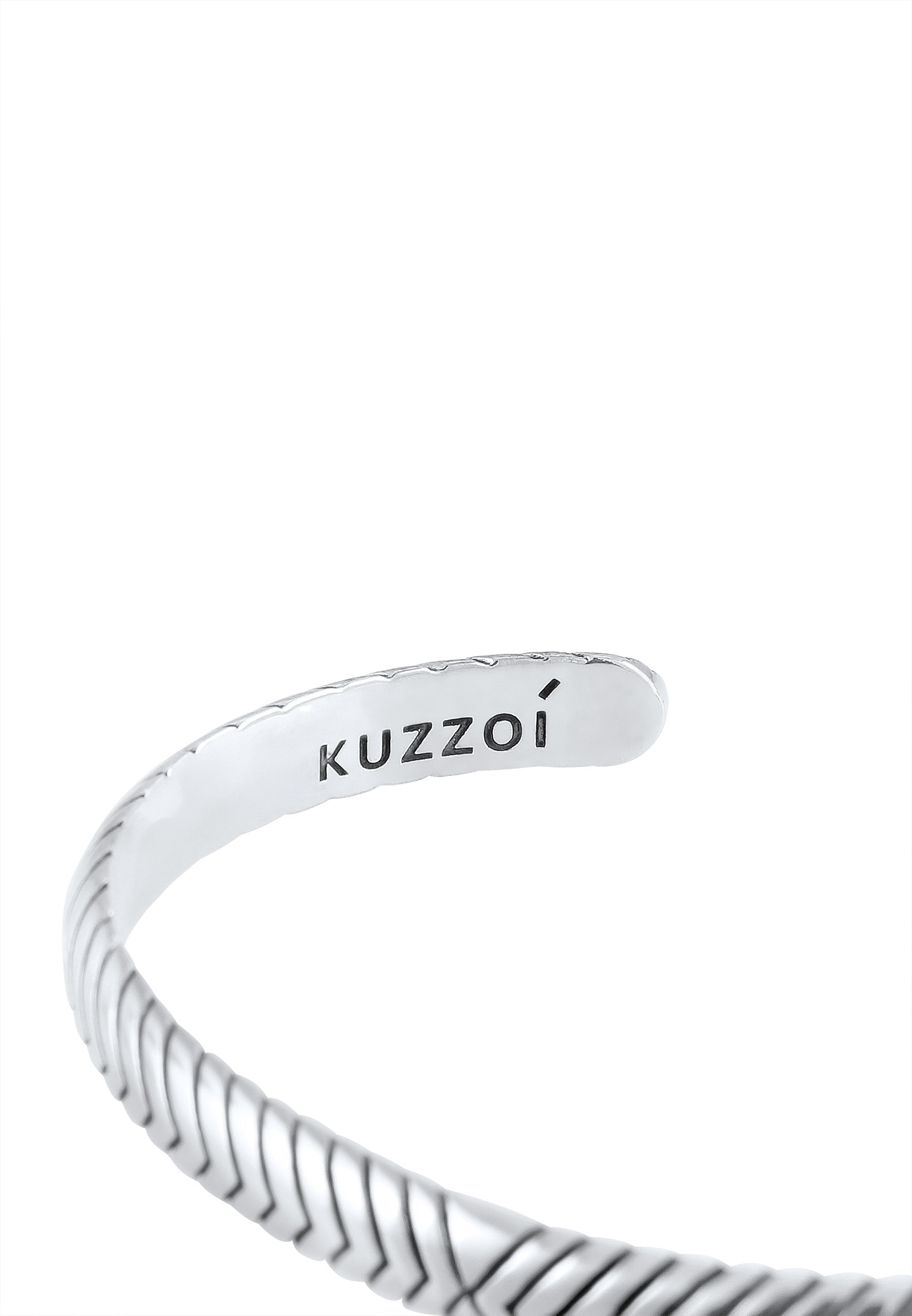 Kuzzoi Armreif »Armband Herren Armreif Oxidiert Verstellbar 925 Silber«