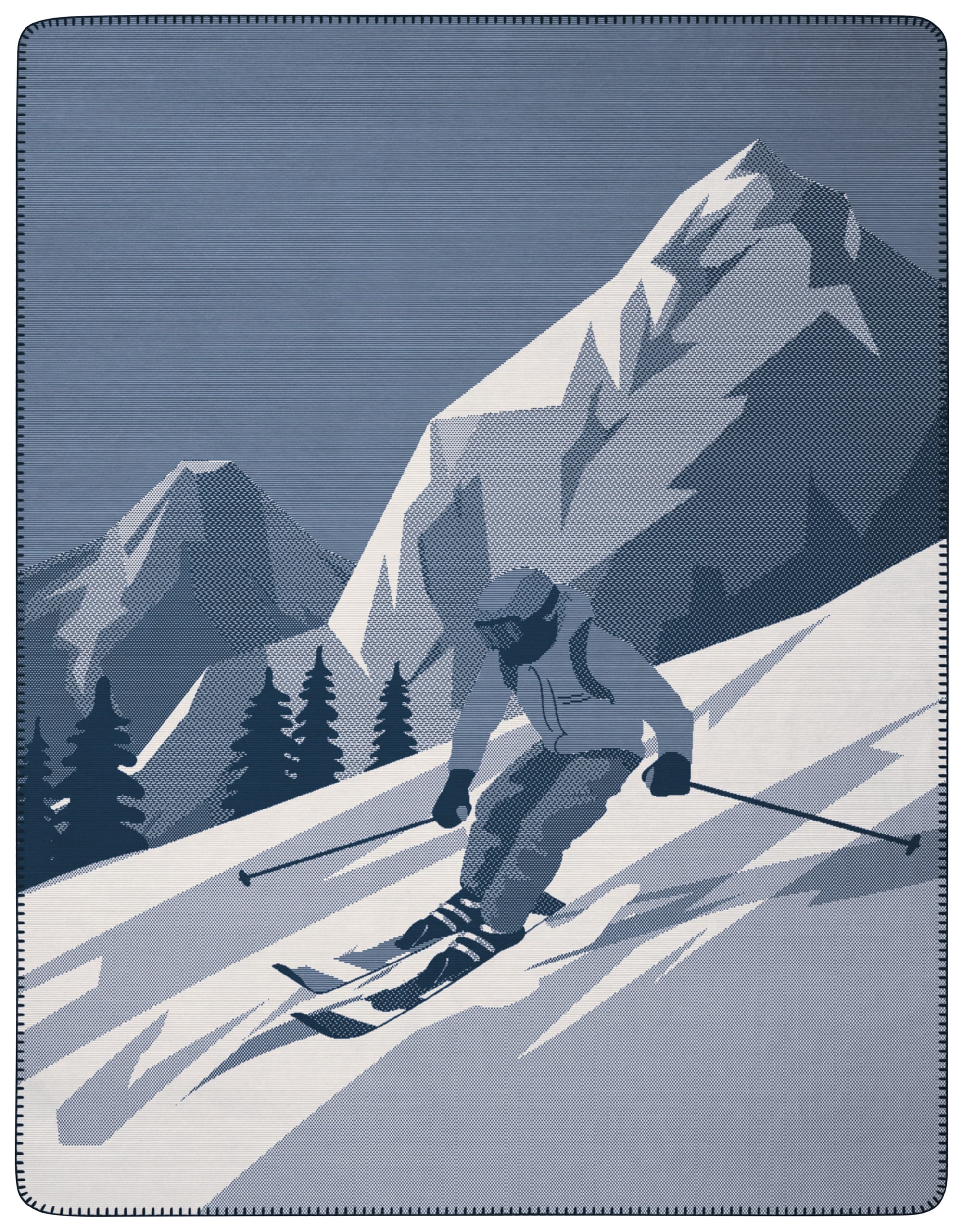 Biederlack Wohndecke »Snow Flow« die passende Kuscheldecke zum Lieblingshobby