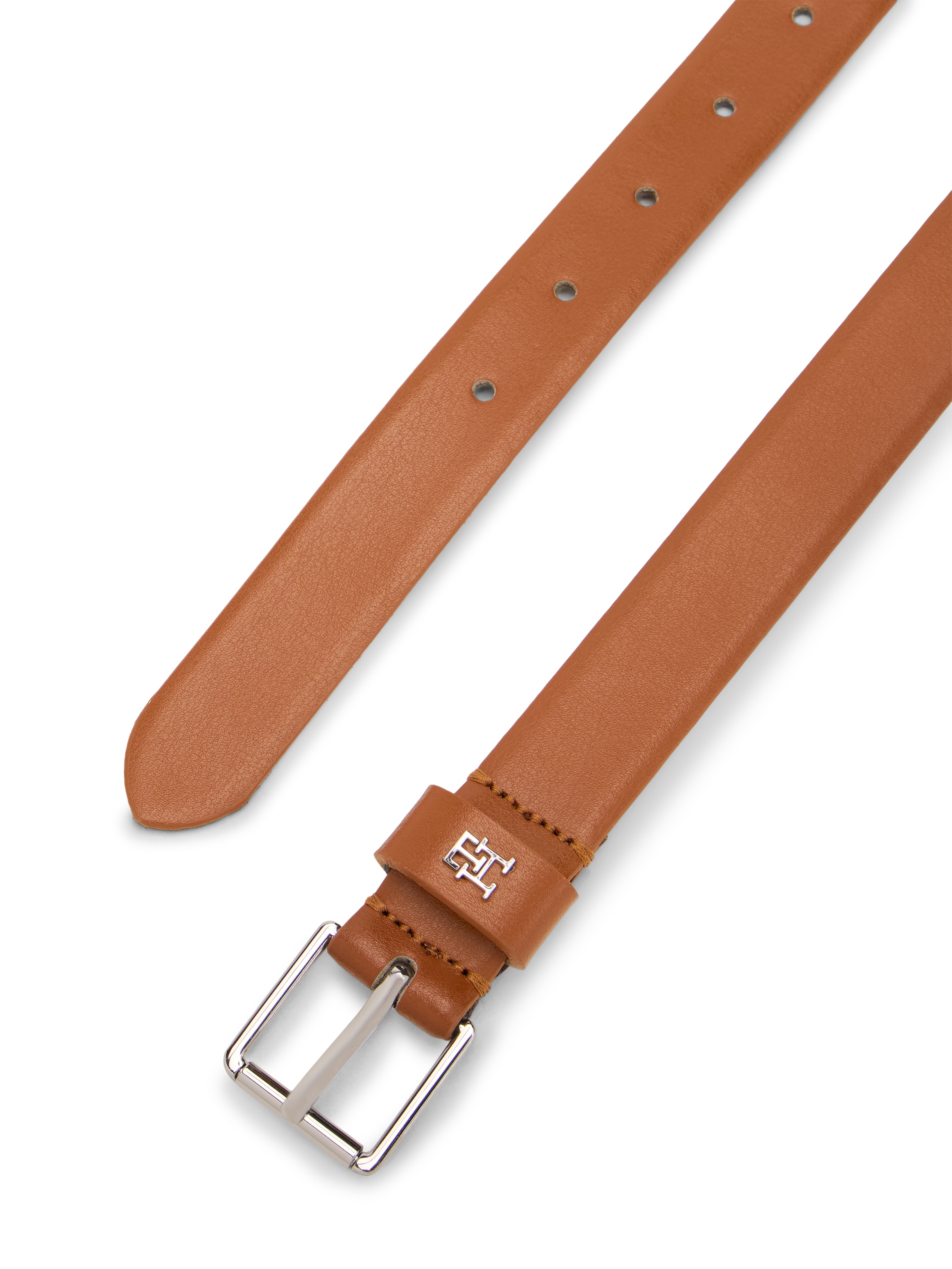 Tommy Hilfiger Ledergürtel »SQUARE 2.5 cm breit SILVER« Größenverstellbar durch Schnalle