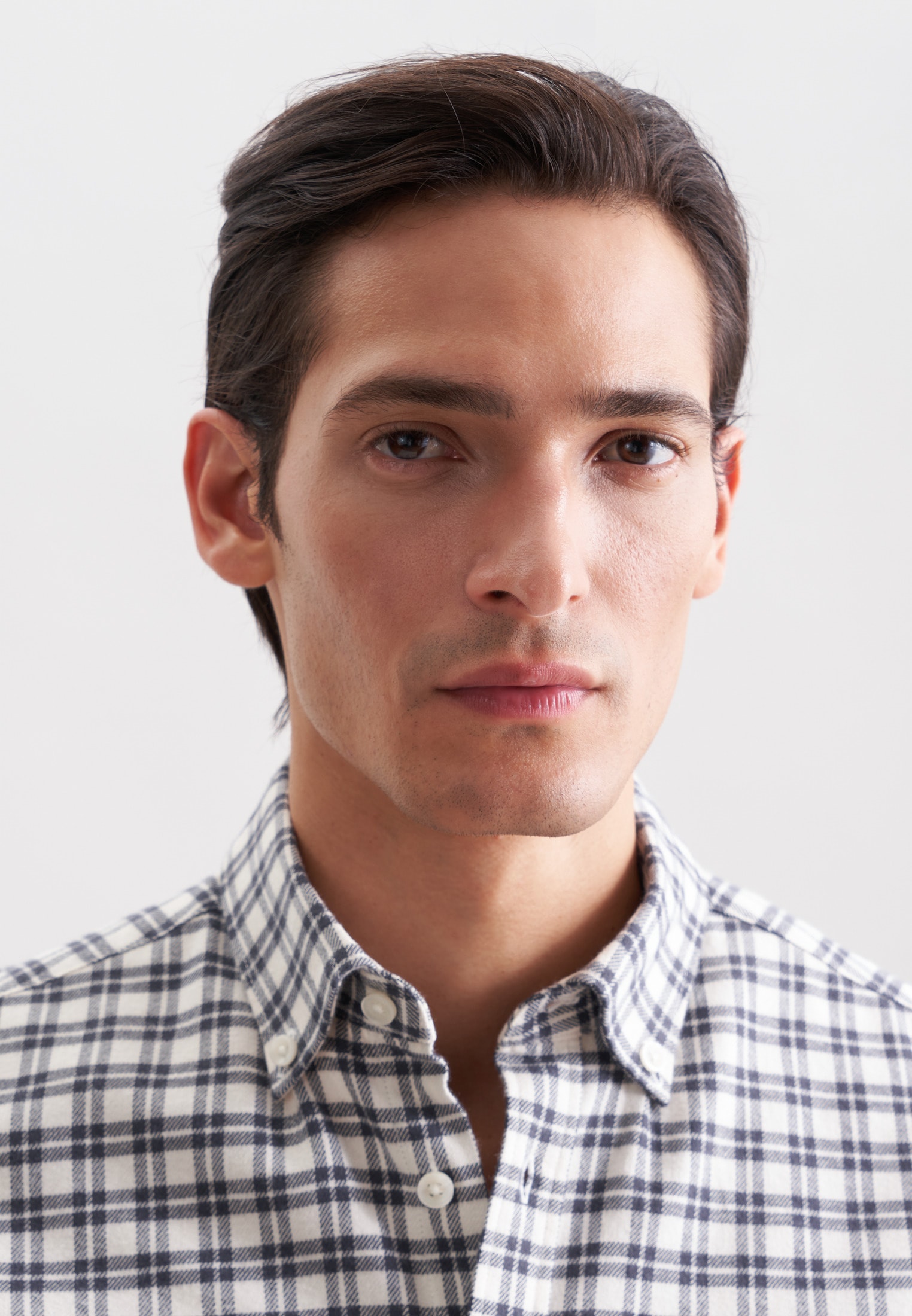 seidensticker Flanellhemd Slim 1/1 Button-Down-Kragen Karo