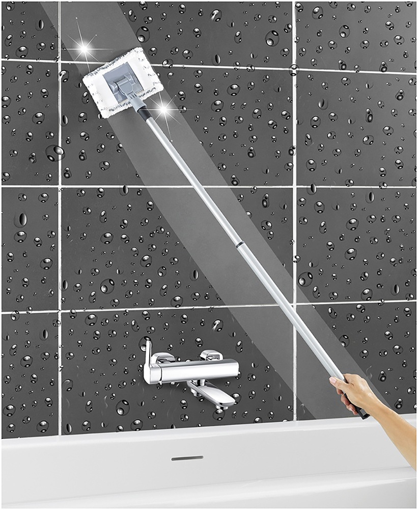 Maximex Wischmopp »Profi«, Bodenwischer Set mit ausziehbarem Teleskopstiel, 2 x Wischbezug