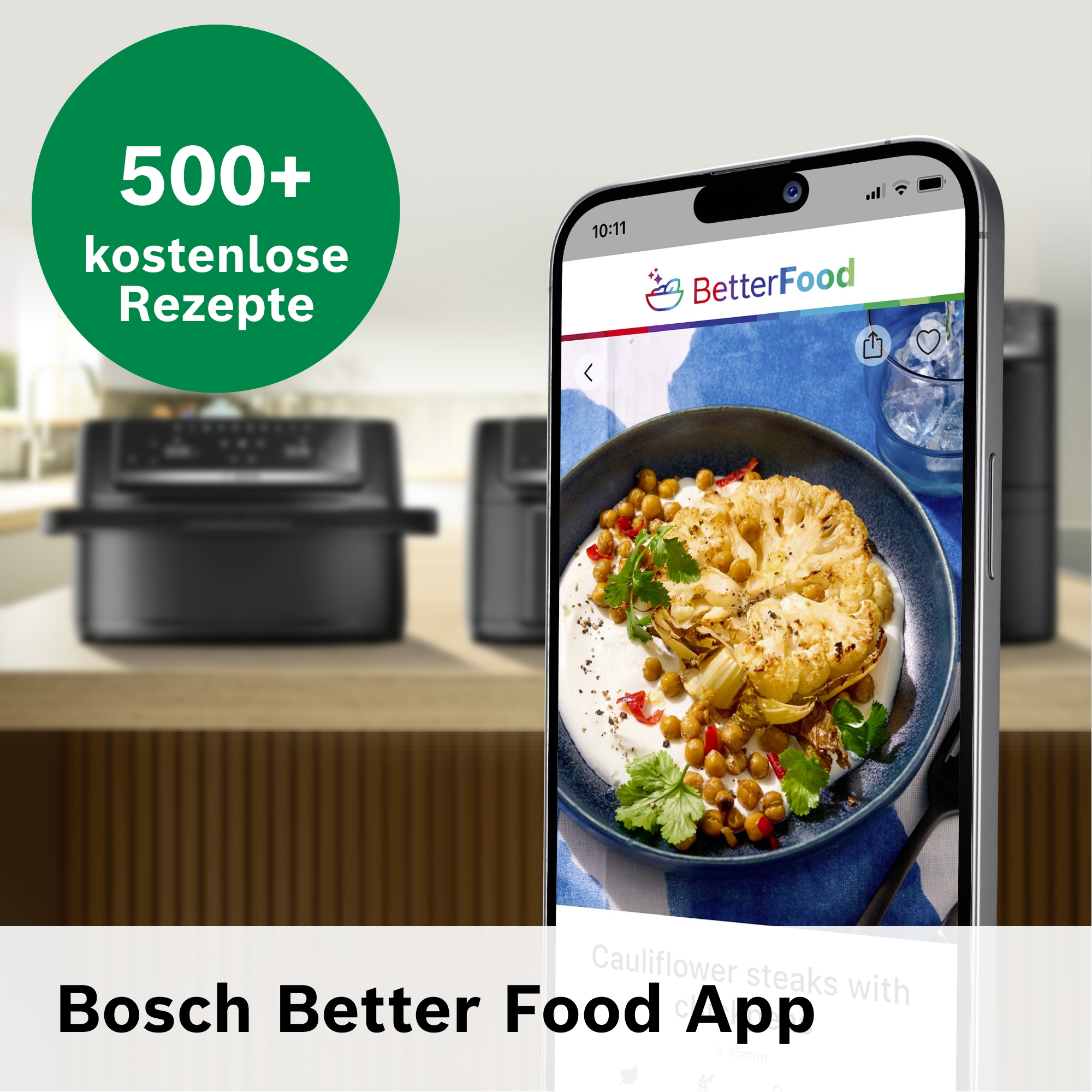 BOSCH Heißluftfritteuse »Airfryer MAFD440B0, 2* 4,5L Kammer, spülmaschinengeeignet, schwarz« 2500 W PFAs frei, einfache Reinigung, 6 voreingestellte Programme