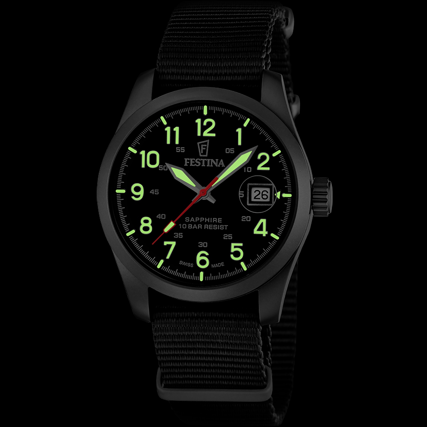 Festina Quarzuhr »Field Watches« Armbanduhr, Damenuhr, Herrenuhr, Swiss Made, analog, Tag
