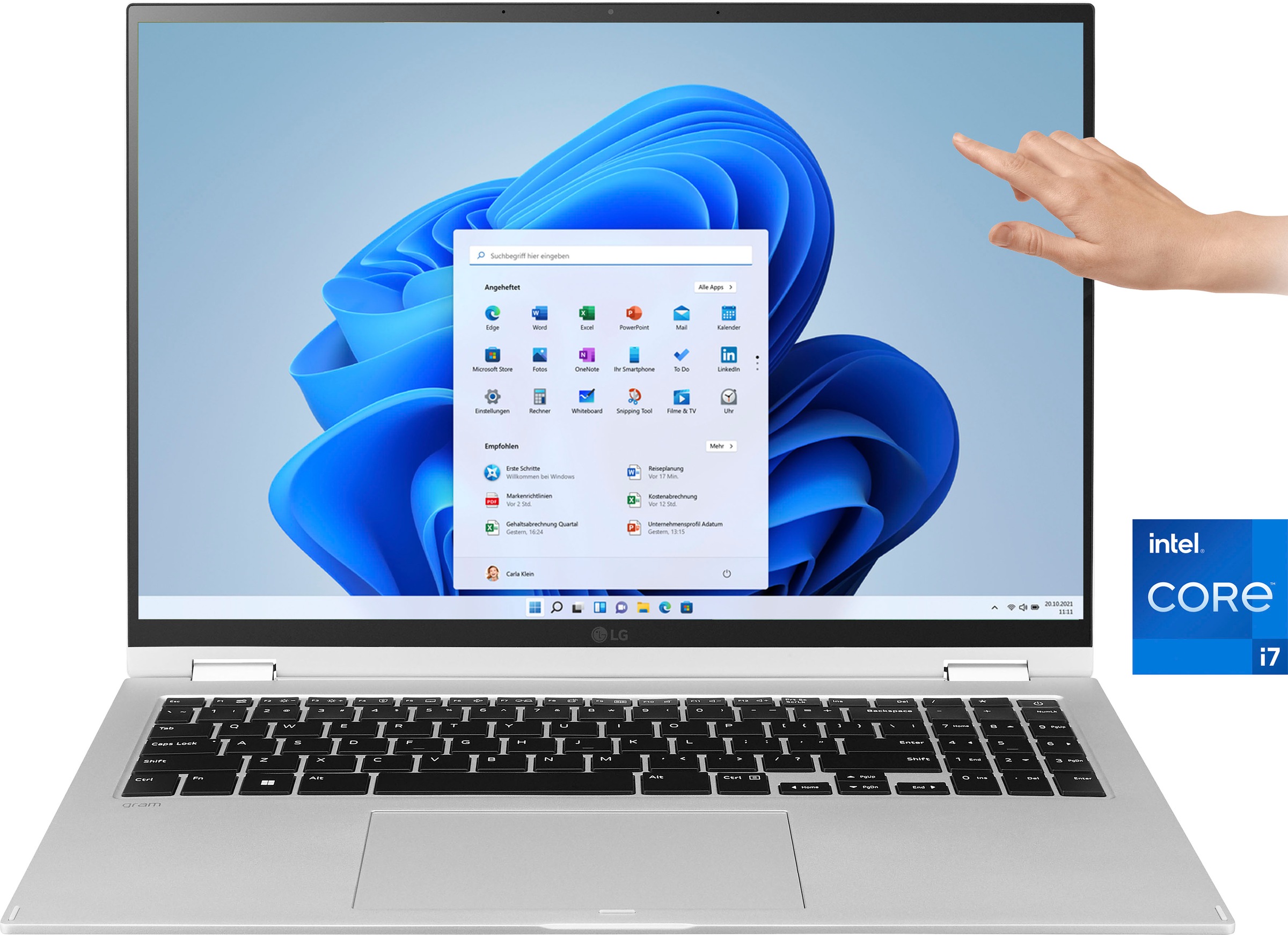 LG Notebook »gram 16«, (40,6 cm/16 Zoll), Intel, Core i7, Iris Xe Graphics, 1000 GB SSD