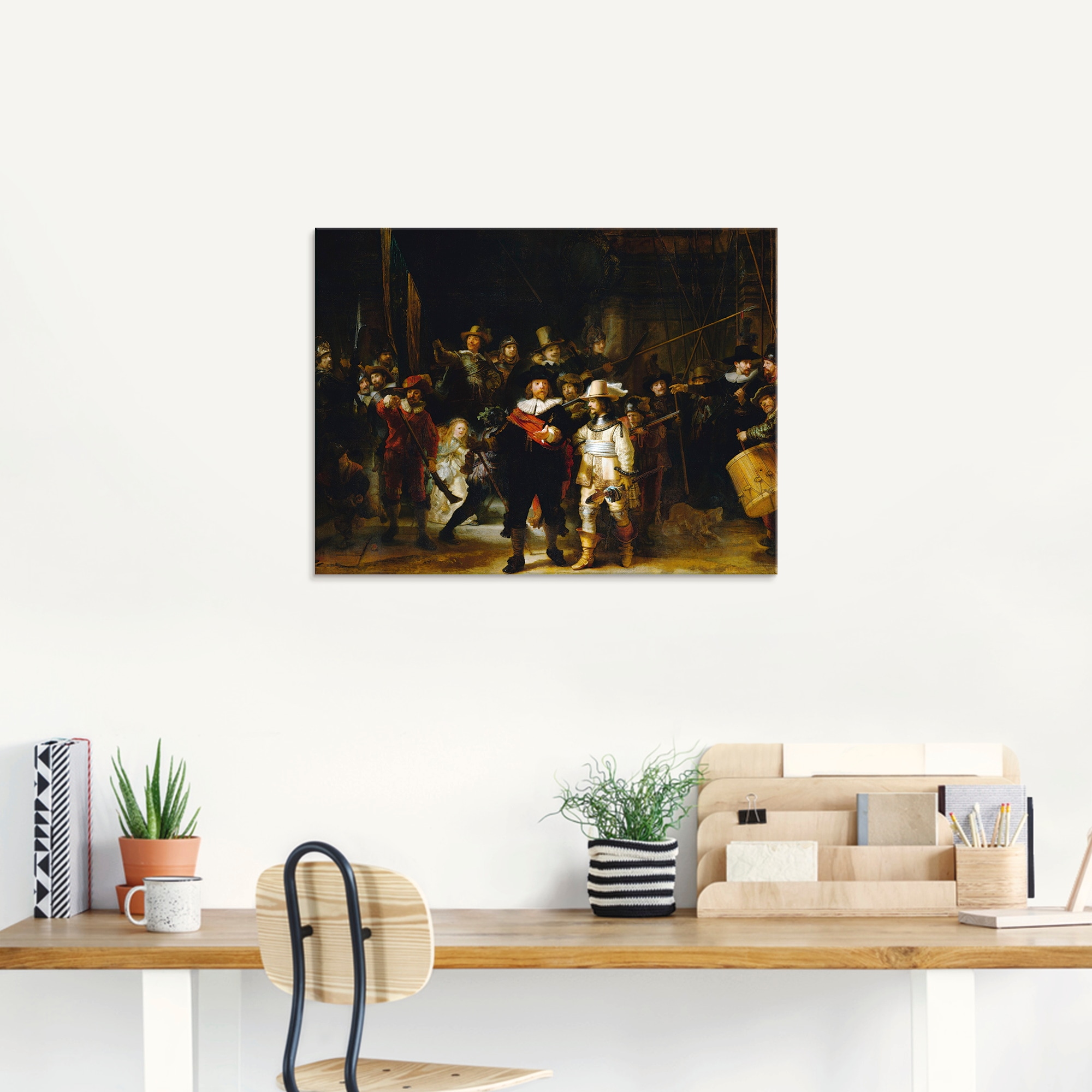 Artland Glasbild »Die Nachtwache. 1642«, Porträts, (1 St.), in verschiedenen Größen