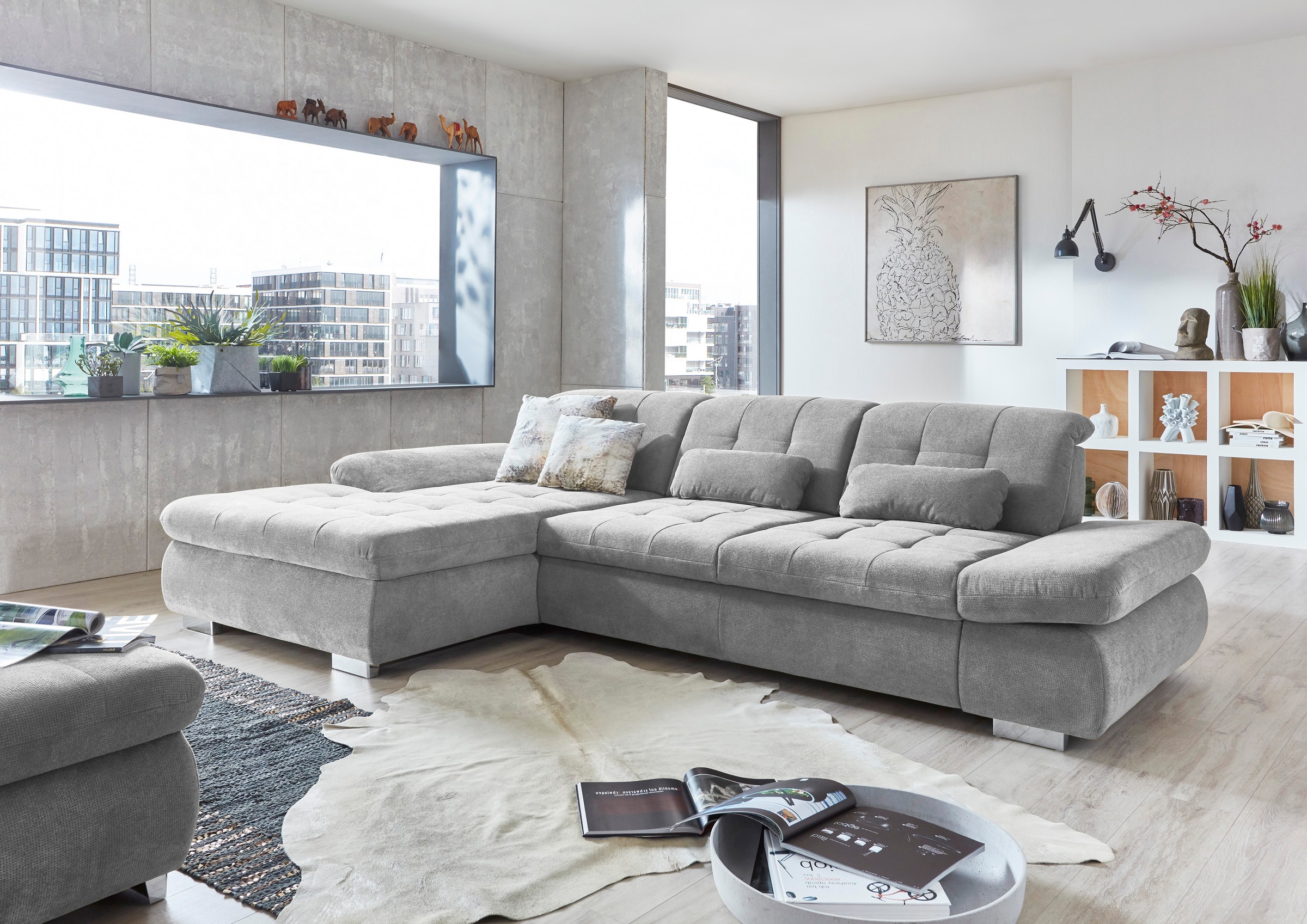 Die PlanBar Ecksofa »MP-IN17004 L-Form«, wahlweise mit Funktion, Federkern