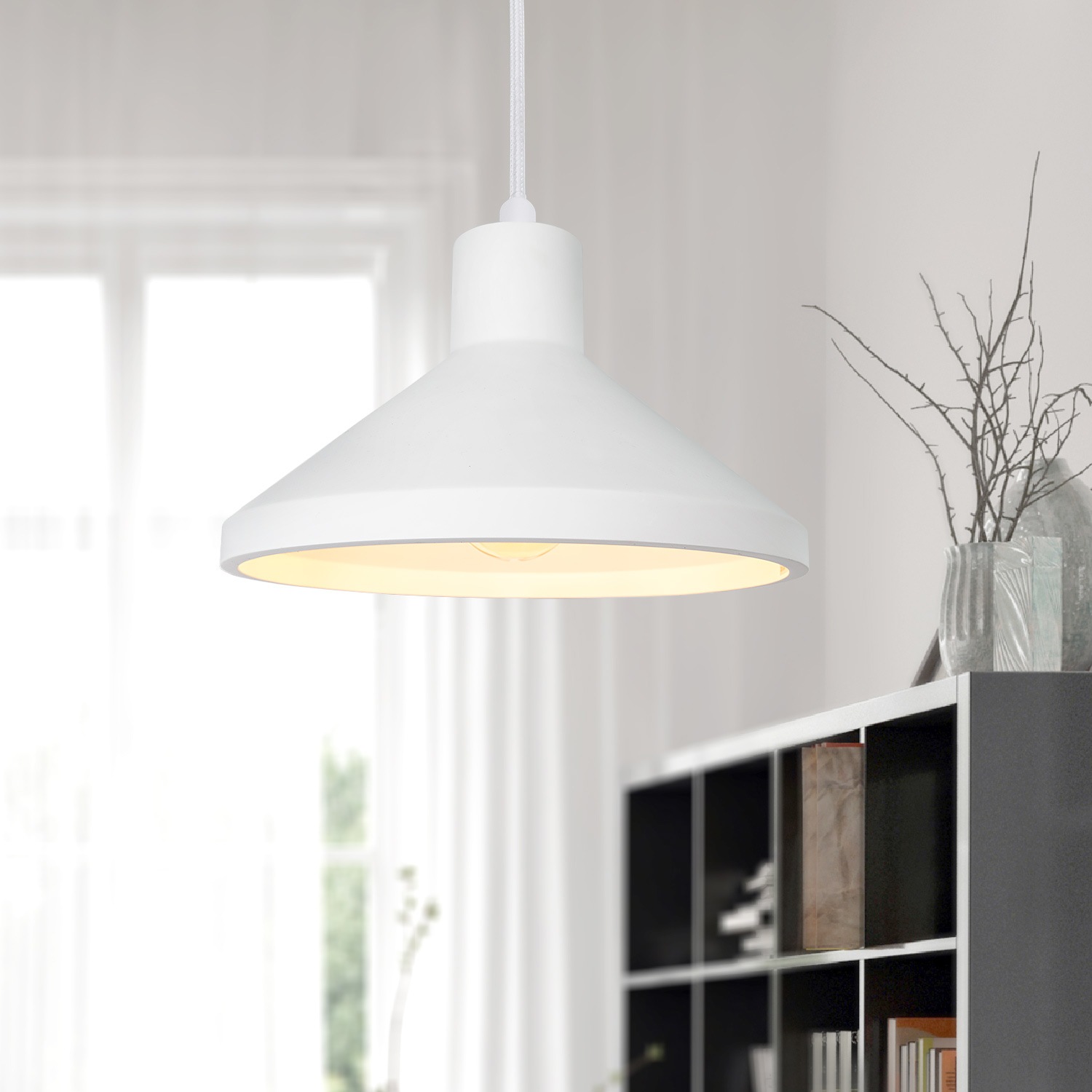 Paco Home Pendelleuchte »SUBORBIA«, 1 flammig, Leuchtmittel E27 | ohne Leuchtmittel, LED, E27, Lampe Für Wohnzimmer Esszimmer Küche, Höhenverstellbar