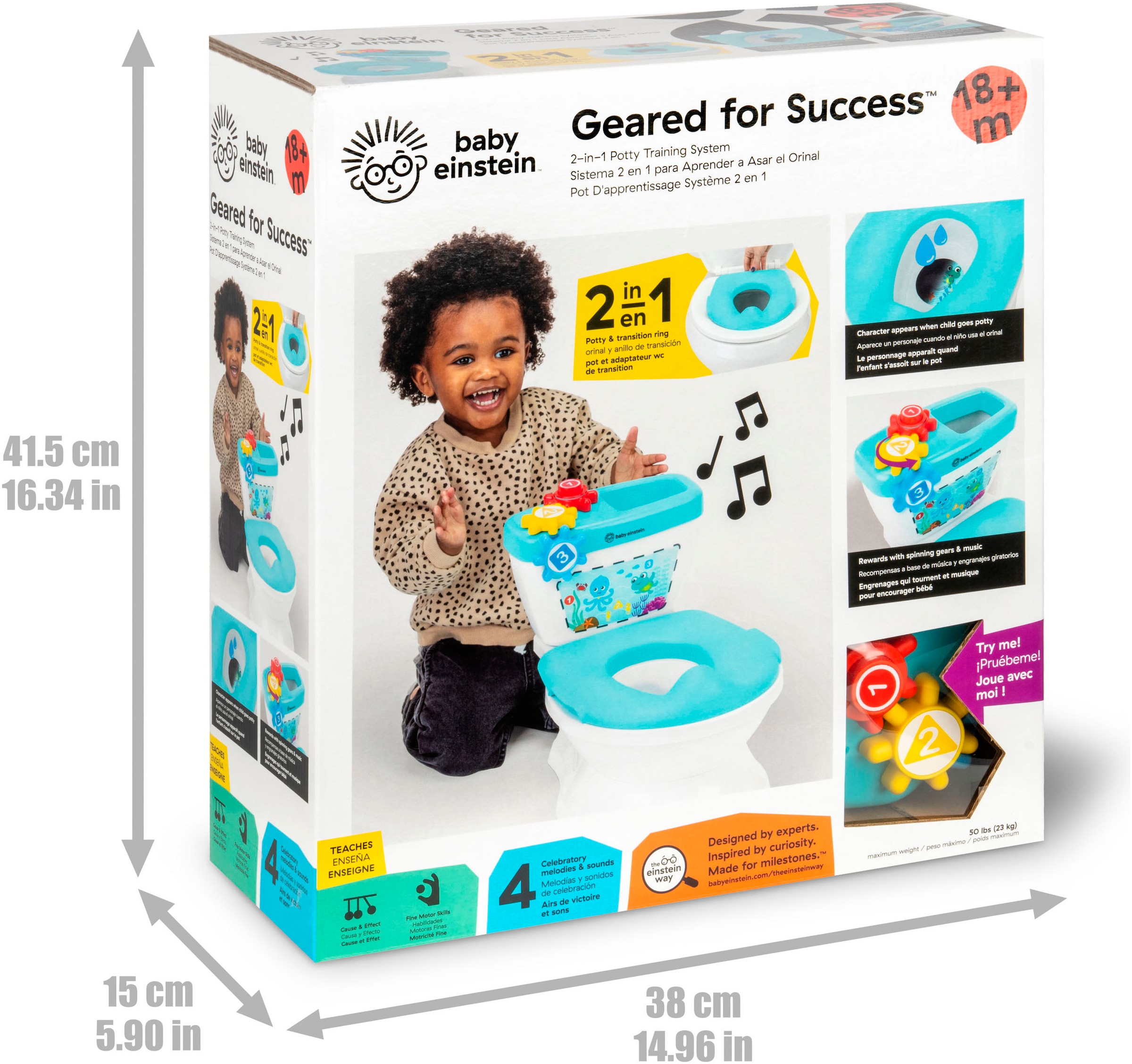 Baby Einstein Toilettentrainer »Geared for Success™ 2-in-1 Potty Training System«, mit Sound