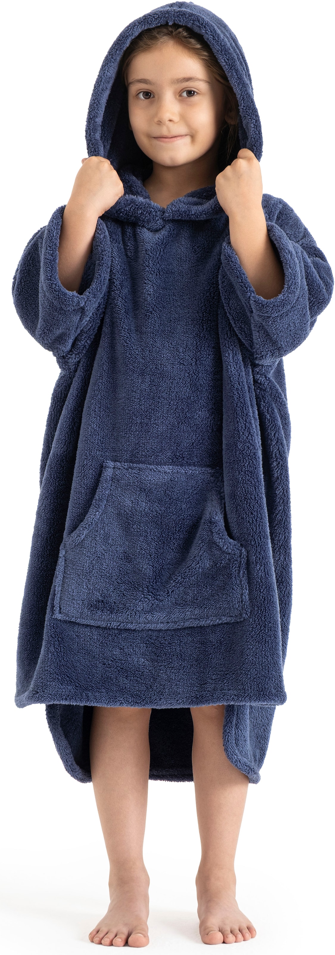 my home Badeponcho »Lillou, für Kinder, ideal für Urlaub oder im Schwimmbad« 1 Stk. weich und kuschelig, Fleece, plüsch, Surfponcho