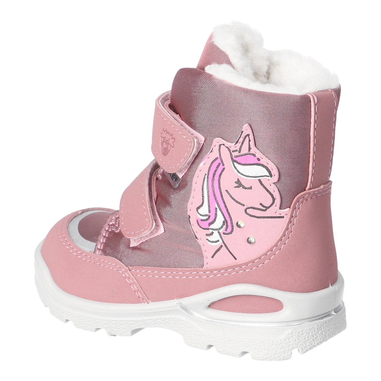 PEPINO by RICOSTA Winterboots »ANKI, WMS: mittel, BLINKSCHUH«  Snowboots, Einhorn-Motiv, Blinkfunktion, Größenschablone zum Download