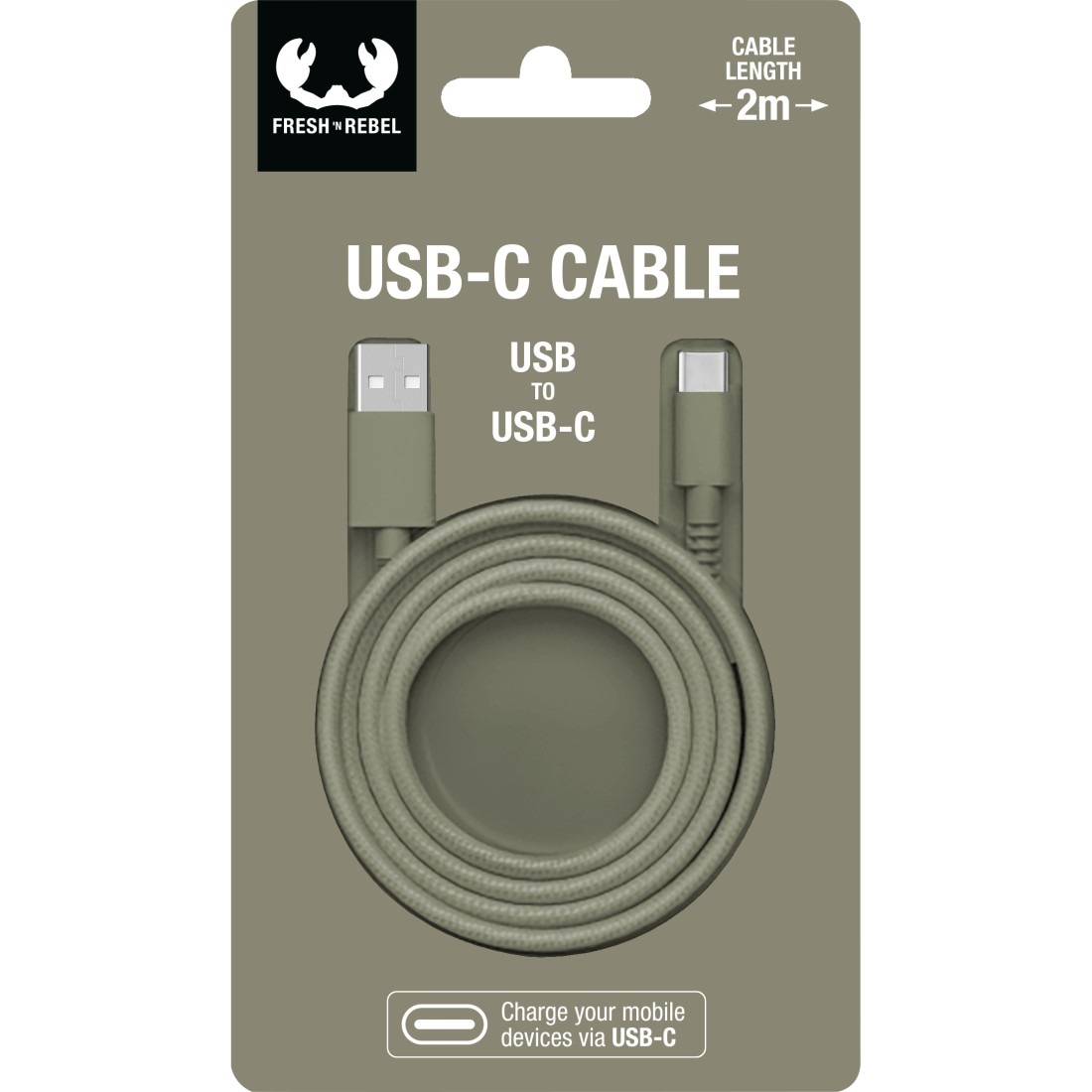 Fresh´n Rebel Smartphone-Kabel »USB - USB-C Kabel "Fabriq", 2m«, USB Typ C-USB Typ A, 200 cm