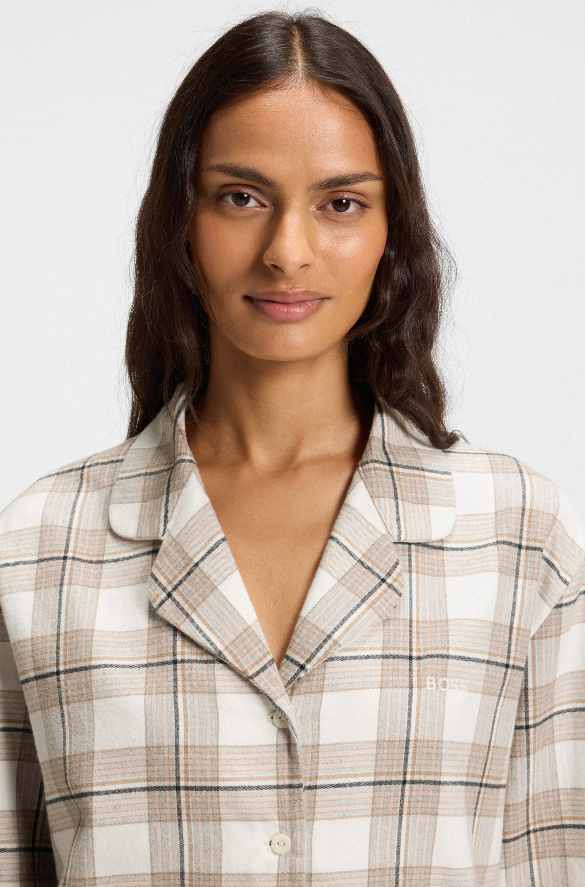 BOSS Pyjamaoberteil »Holiday«, kariert, aus weichem Flanell, normale Passform