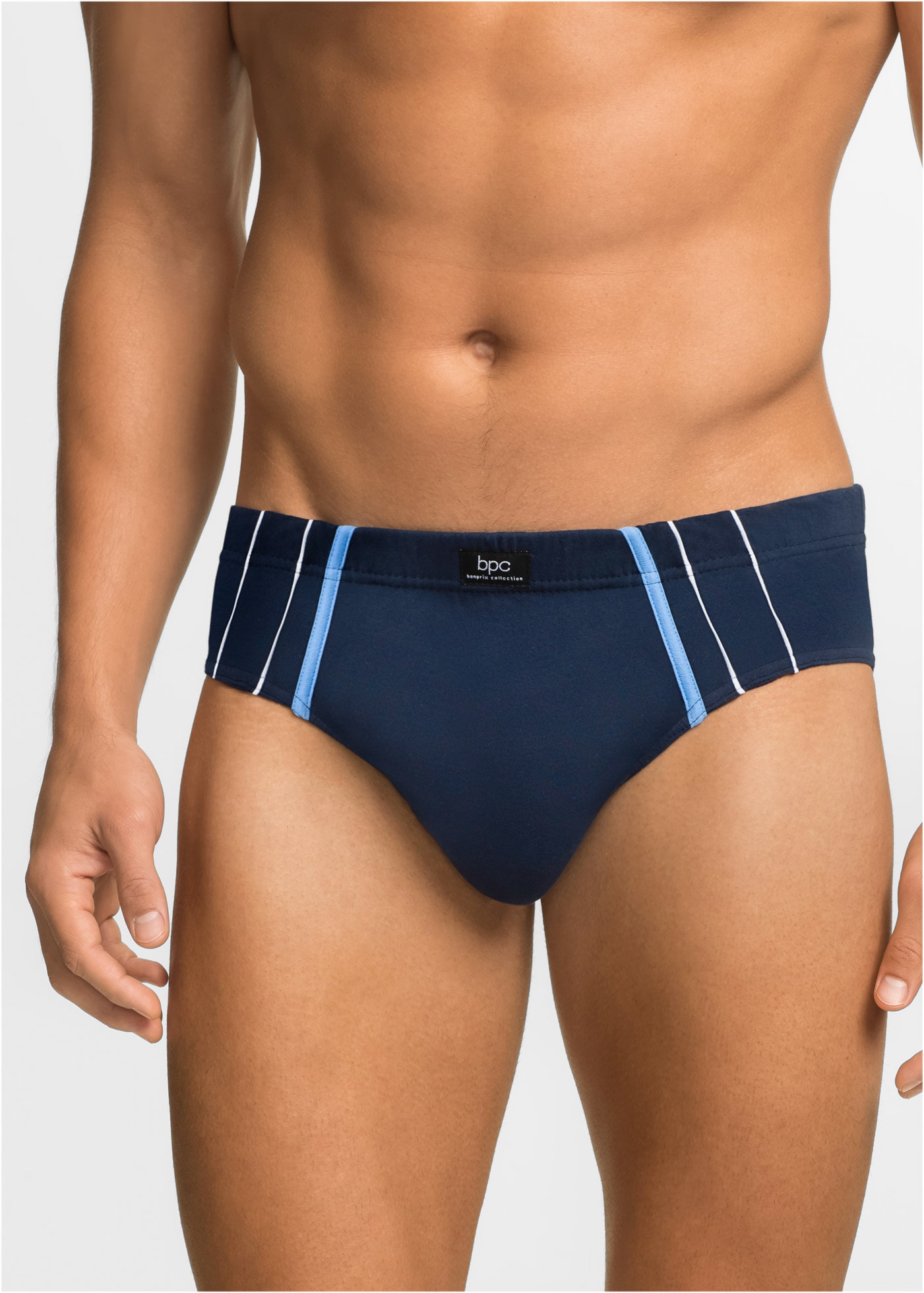 bonprix Maxislip Packung, 5 Stk. klassisch geschnittene Passform, sportive Optik, aus Baumwolle