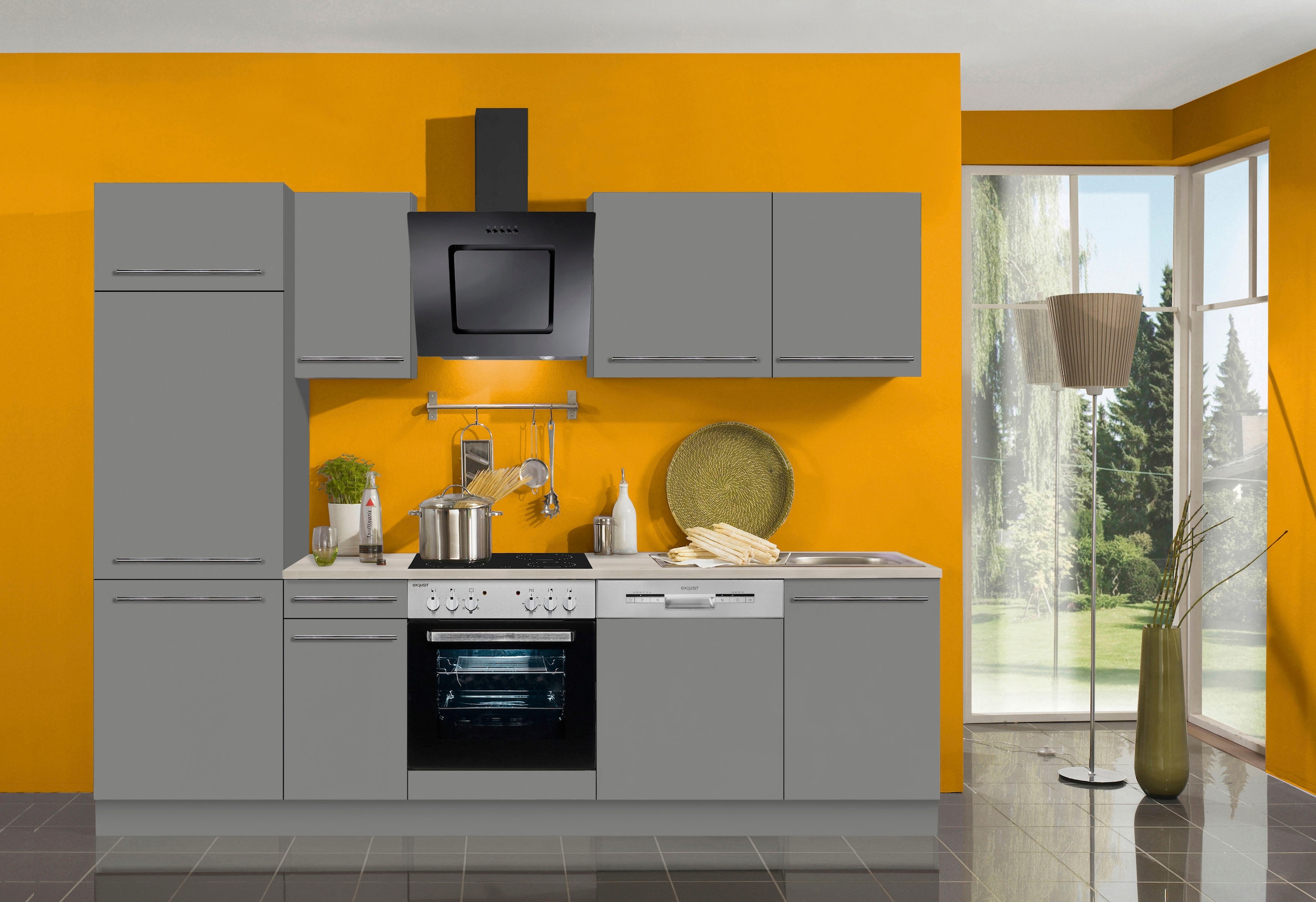 OPTIFIT Küchenzeile »Bern« Breite 270 cm, gedämpfte Türen, wahlweise mit E-Geräten