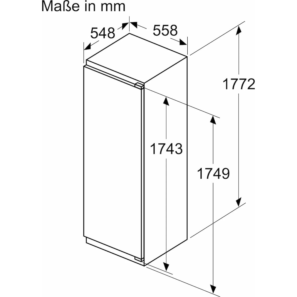 NEFF Einbaukühlschrank »KI1812FE0«, KI1812FE0, 177,2 cm hoch, 54,1 cm breit