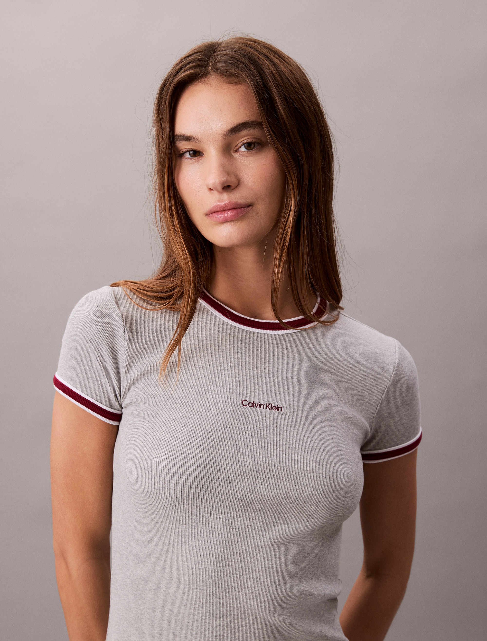 Calvin Klein Jeans Skaterkleid »SS COLOR BLOCK COTTON RIB BABY T«, Mit Rundhalsausschnitt, regular fit