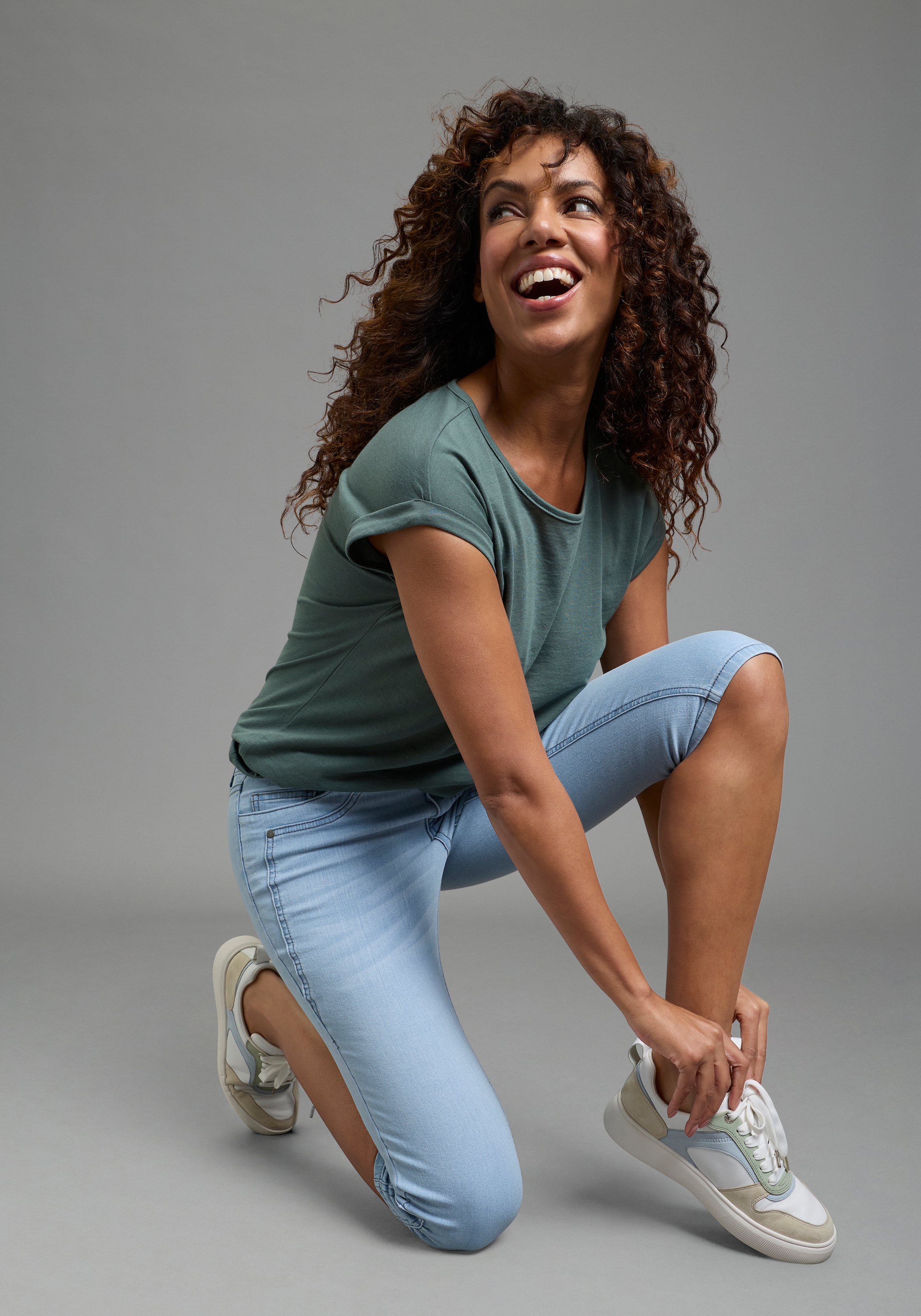 Arizona Caprijeans Skinny Fit, 3/4-Länge, mit Eingrifftaschen und Gesäßtaschen