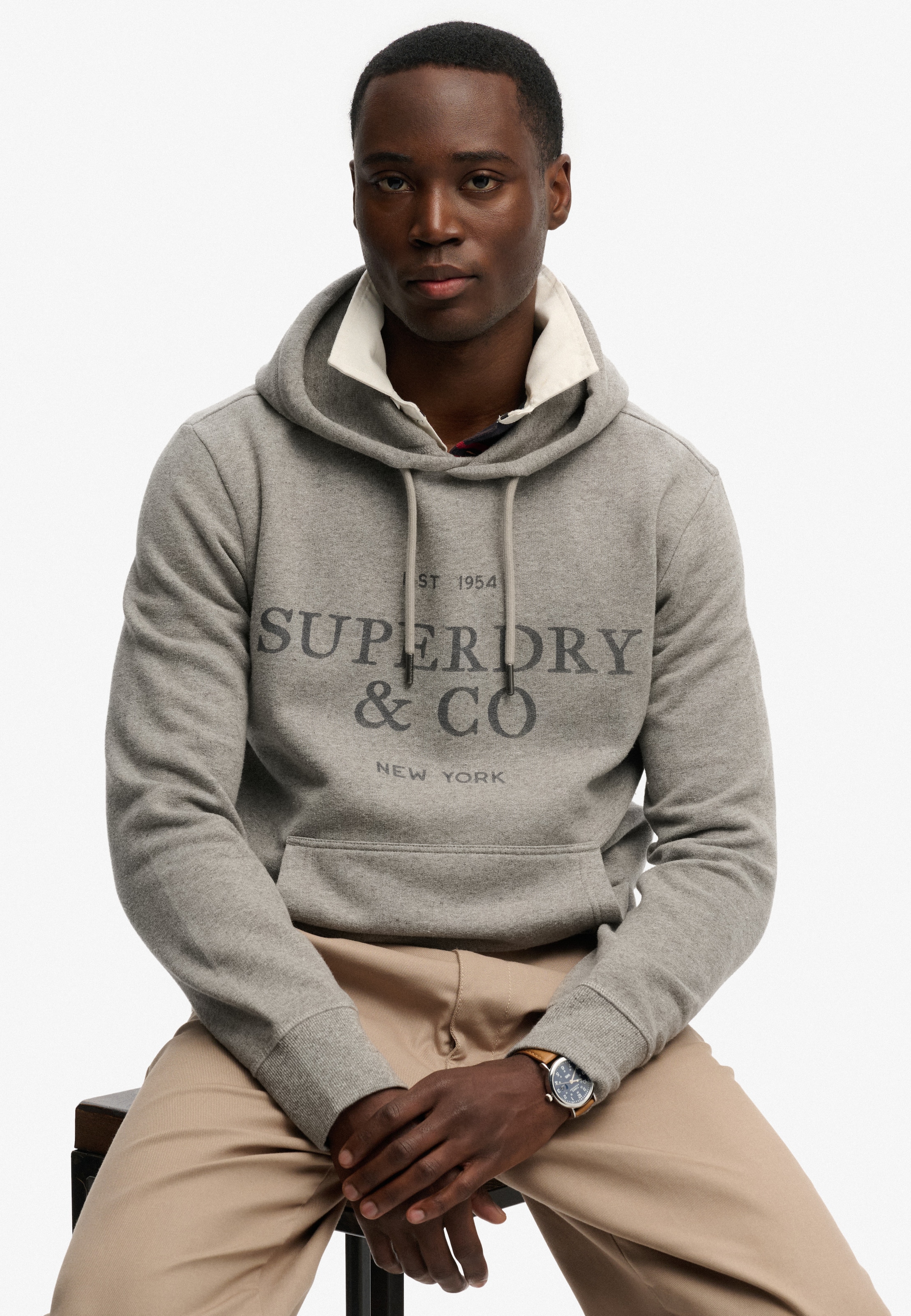 Superdry Kapuzensweatshirt »1954 COMPANY RELAXED HOOD«, Baumwollmischung, relaxed fit
