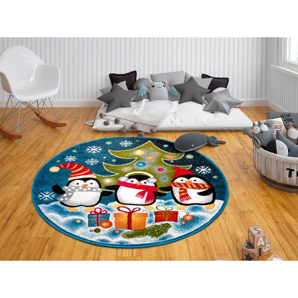 HANSE Home Teppich »Penguin Christmas«, rund