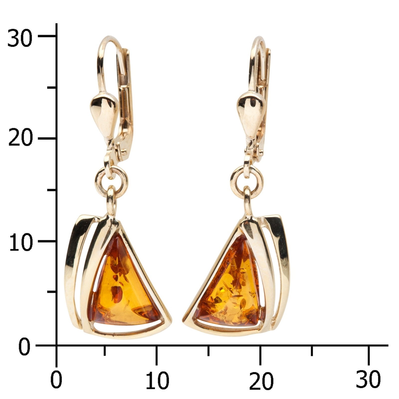 OSTSEE-SCHMUCK Paar Ohrhänger »- Ilga - Gold 585/000 - Bernstein«