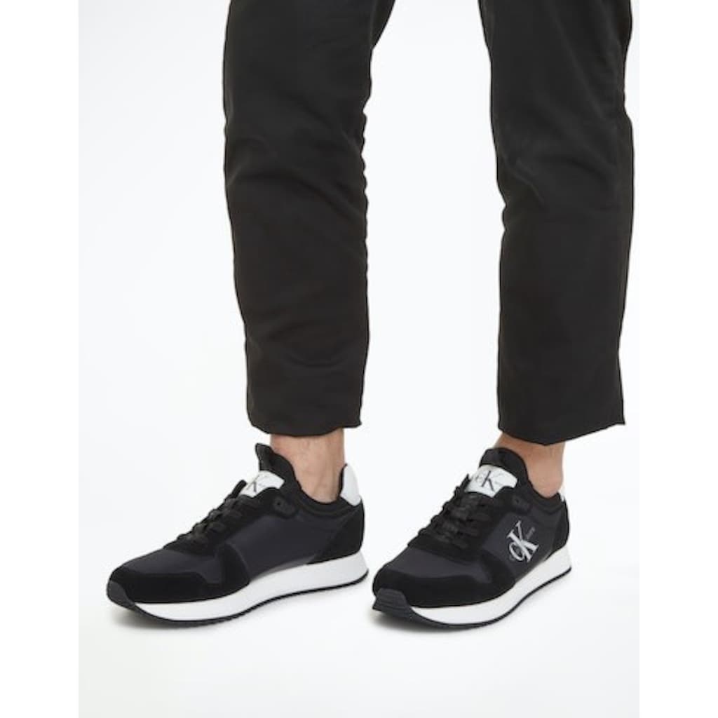 Calvin Klein Jeans Slip-On Sneaker »RUNNER SOCK LACEUP NY-LTH«, mit elastischem Einstieg, Freizeitschuh, Halbschuh, Schlupfschuh